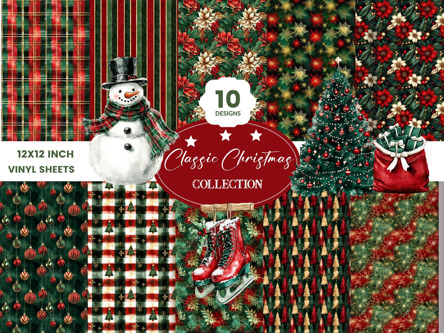 Classic Collection Vinyl collection- vinyl sheets-10 designs available