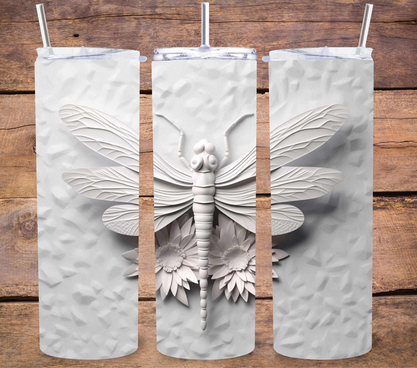 3D Dragonflies - Adhesive Vinyl Wrap - 8 designs