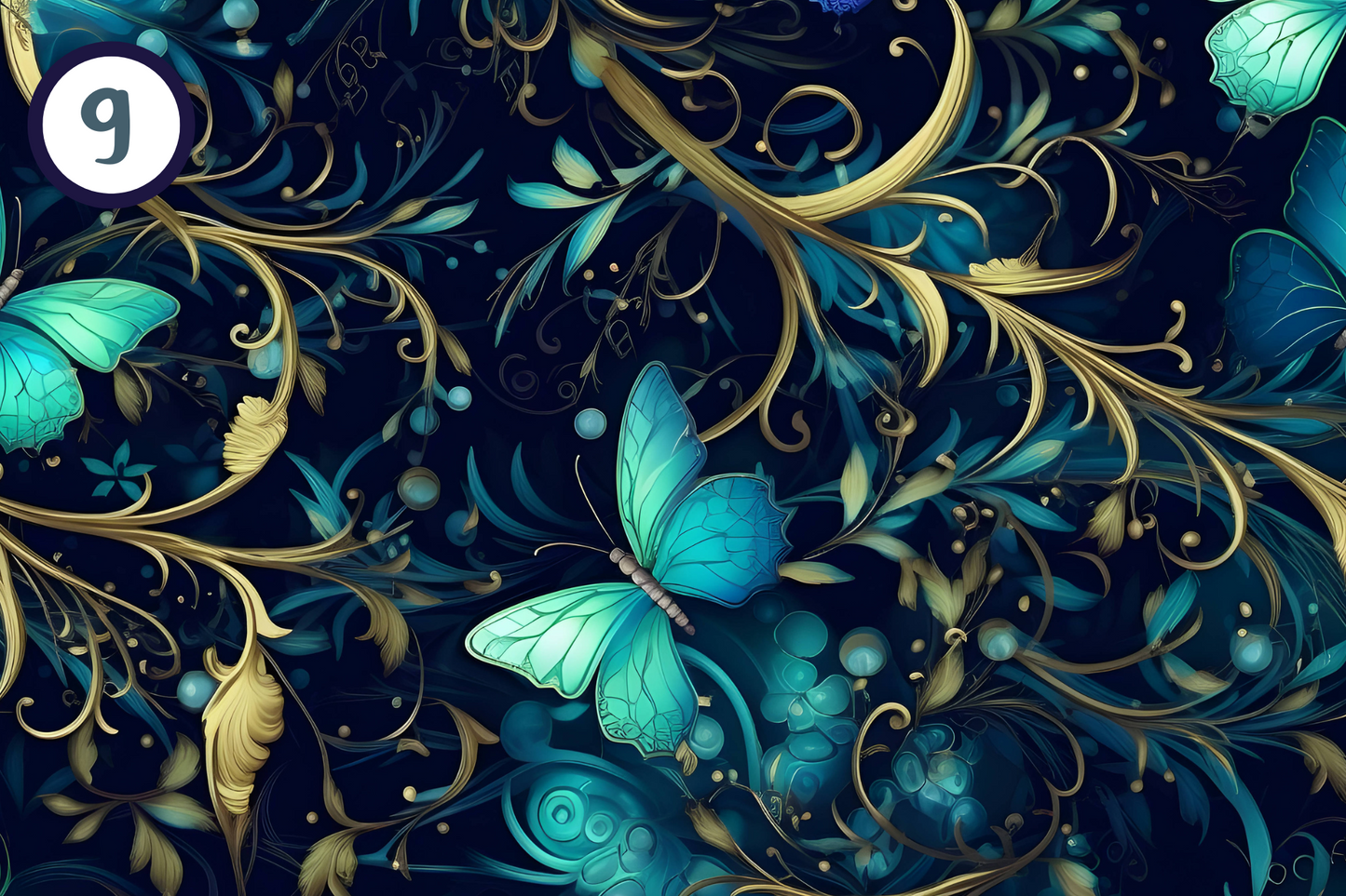 Enchanting Blue Faries and Butterflies - Adhesive Vinyl 12x12 Sheets - 12 Design Options