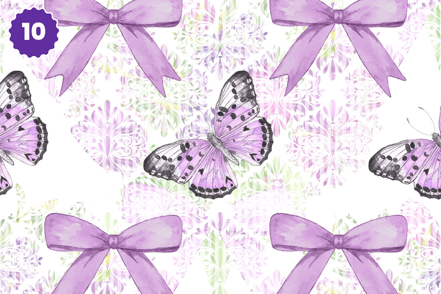 Purple Floral Easter - Adhesive Vinyl 12x12 Sheets - 16 Design Options