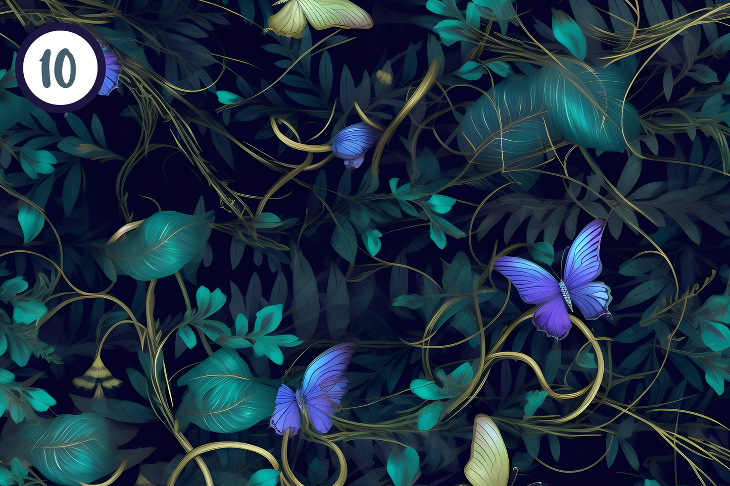 Enchanting Blue Faries and Butterflies - Adhesive Vinyl 12x12 Sheets - 12 Design Options