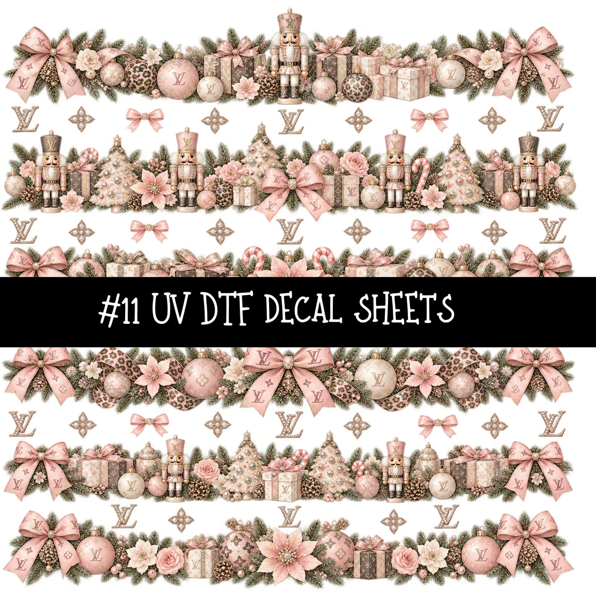 Bougie Nutcracker LV UV DTF Decal sheets 11 Designs available