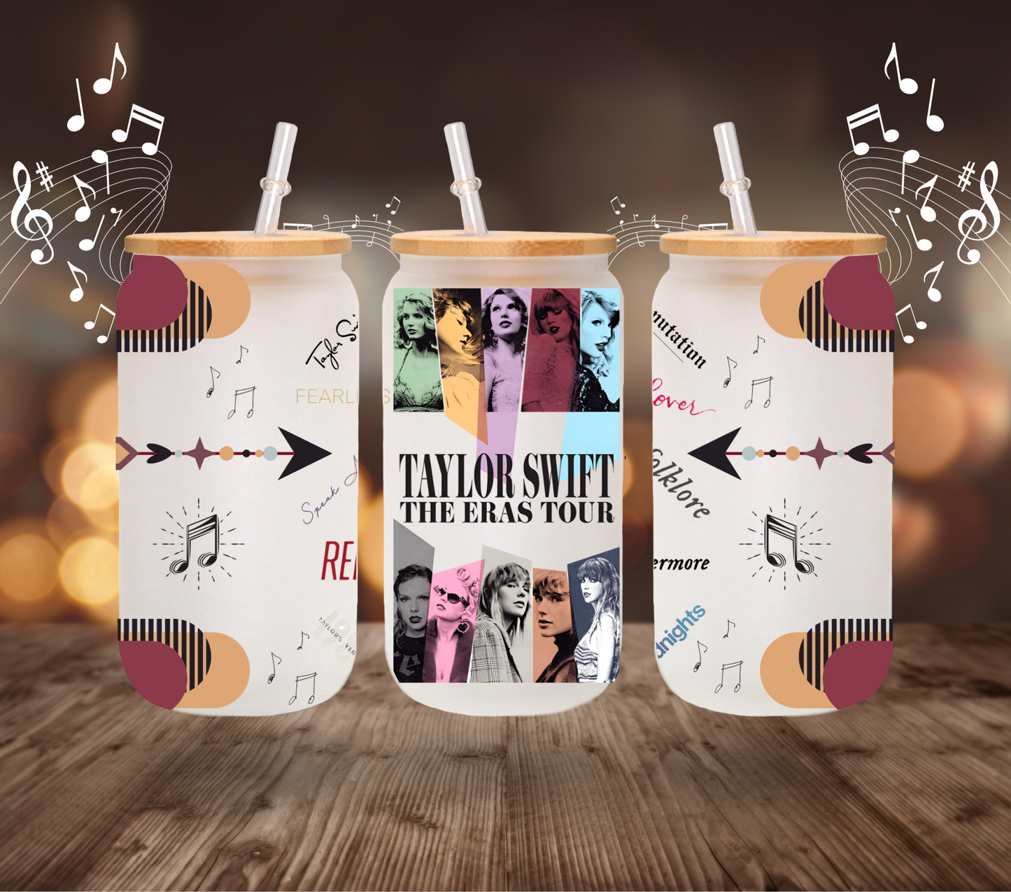 Taylor - UV DTF 16oz Libbey wrap - 5 Designs