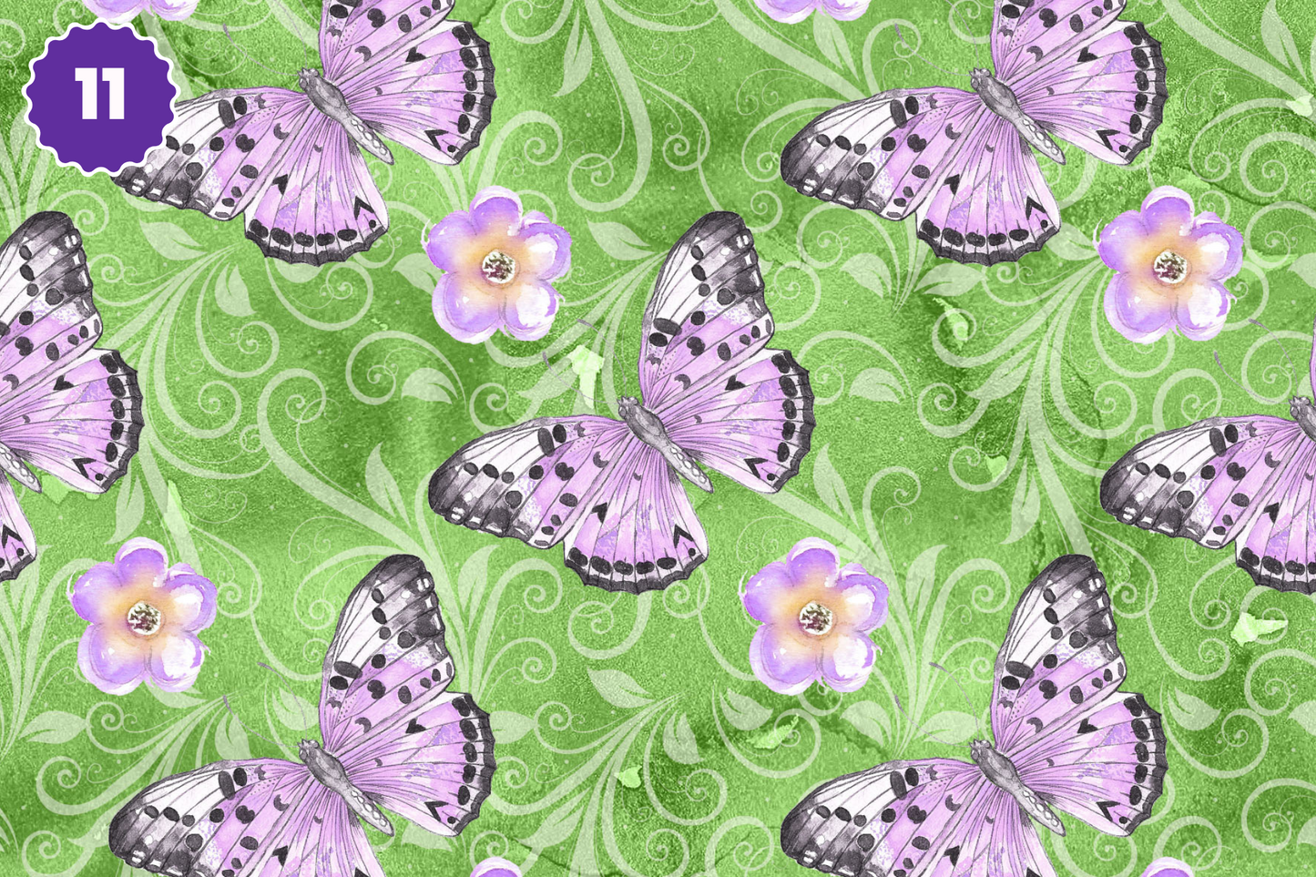 Purple Floral Easter - Adhesive Vinyl 12x12 Sheets - 16 Design Options