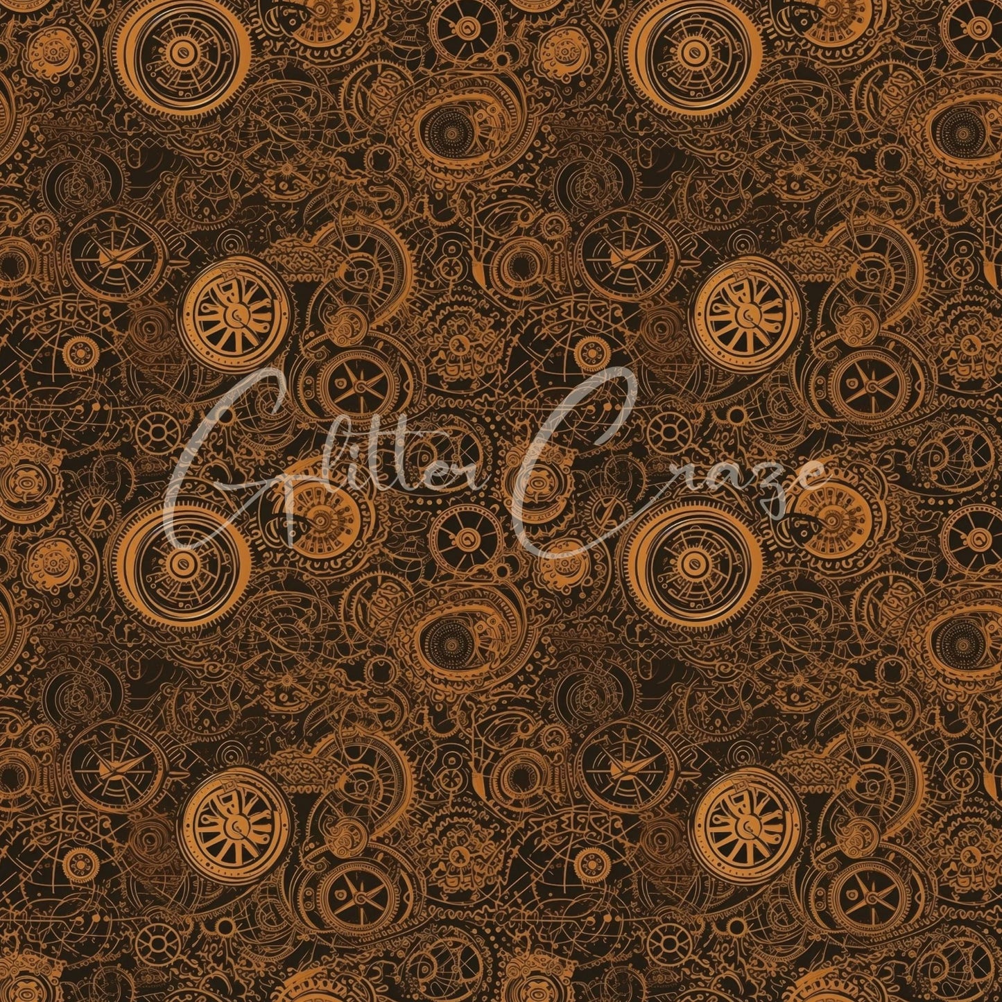 Steampunk Volume - Adhesive Vinyl 12x12 Sheets - 33 Prints