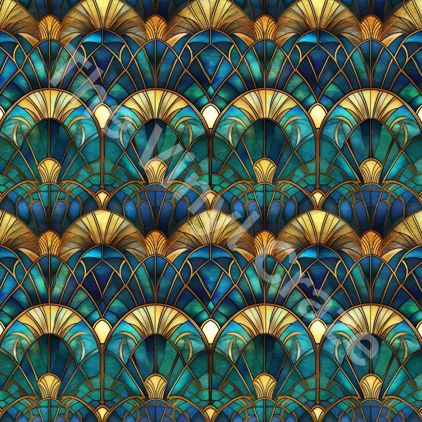 Stained Peacock - Adhesive Vinyl Wrap and 12x12 Sheets - 12 Design Options