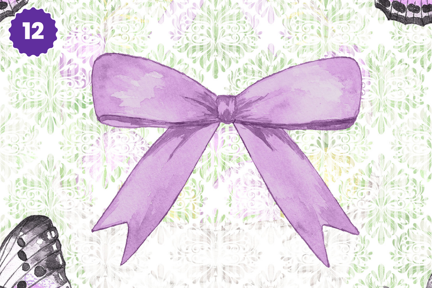 Purple Floral Easter - Adhesive Vinyl 12x12 Sheets - 16 Design Options