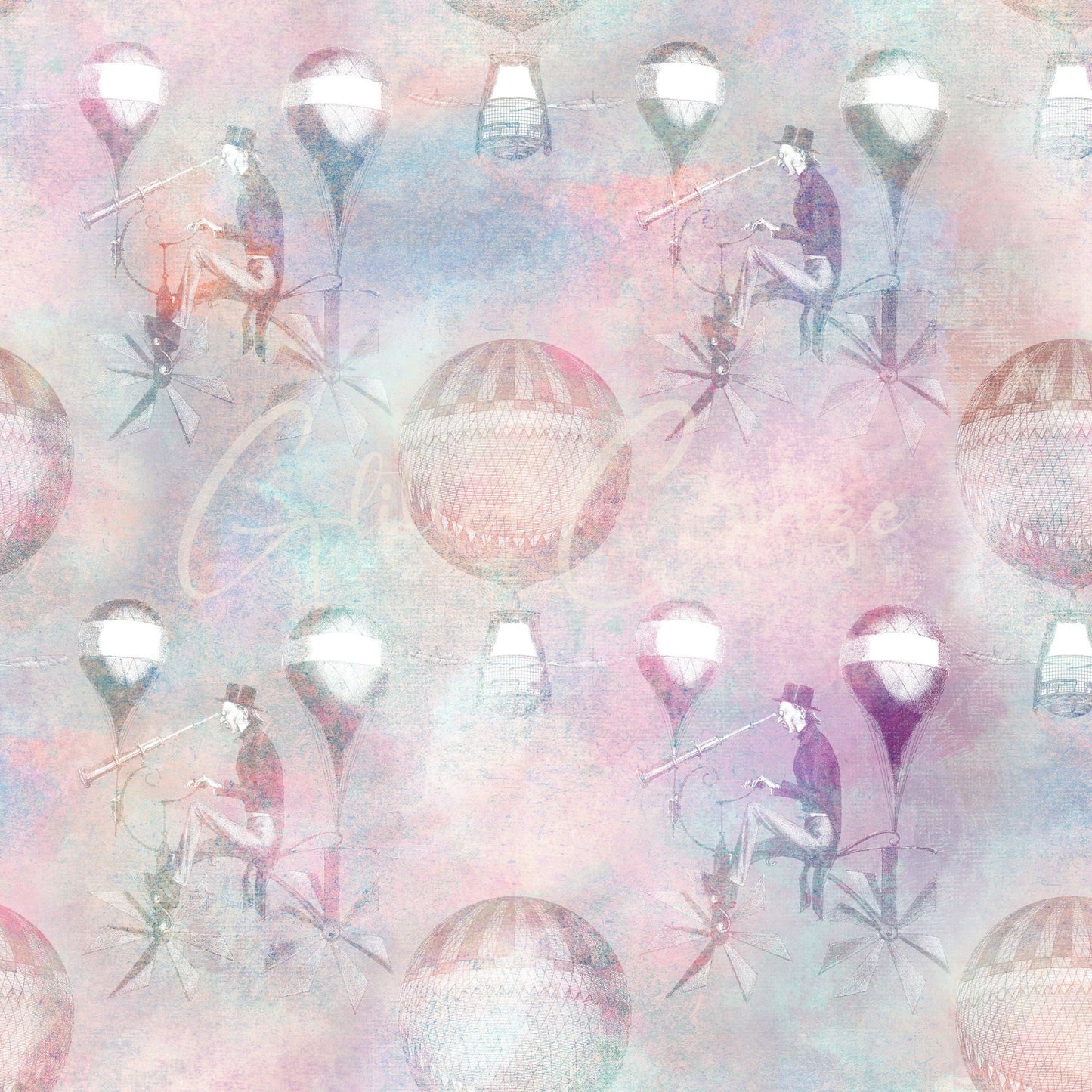 Romantic Steampunk - Adhesive Vinyl 12x12 sheets - 20 Designs