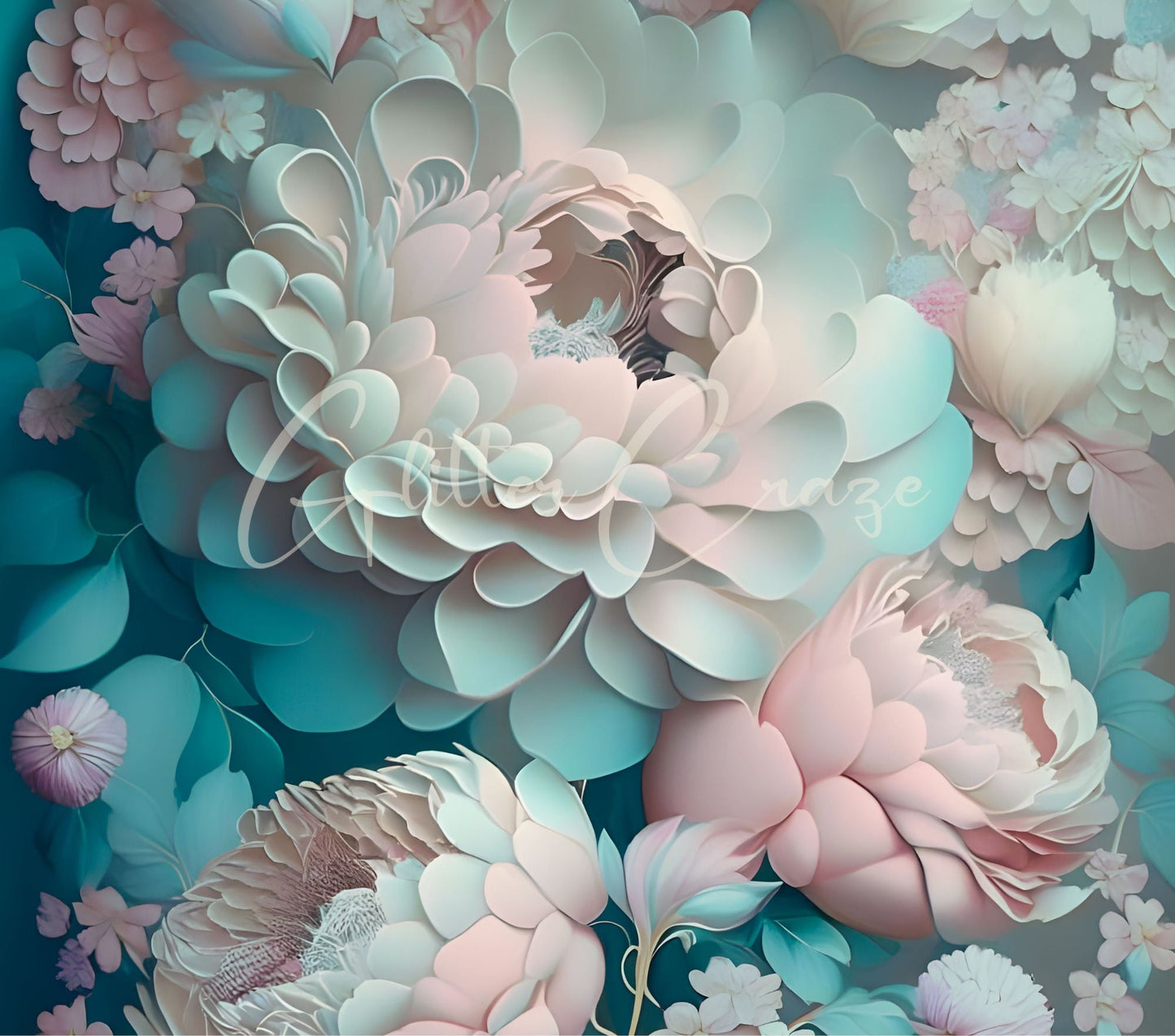 3D Flowers and roses - Adhesive Vinyl Wrap - 14 Designs