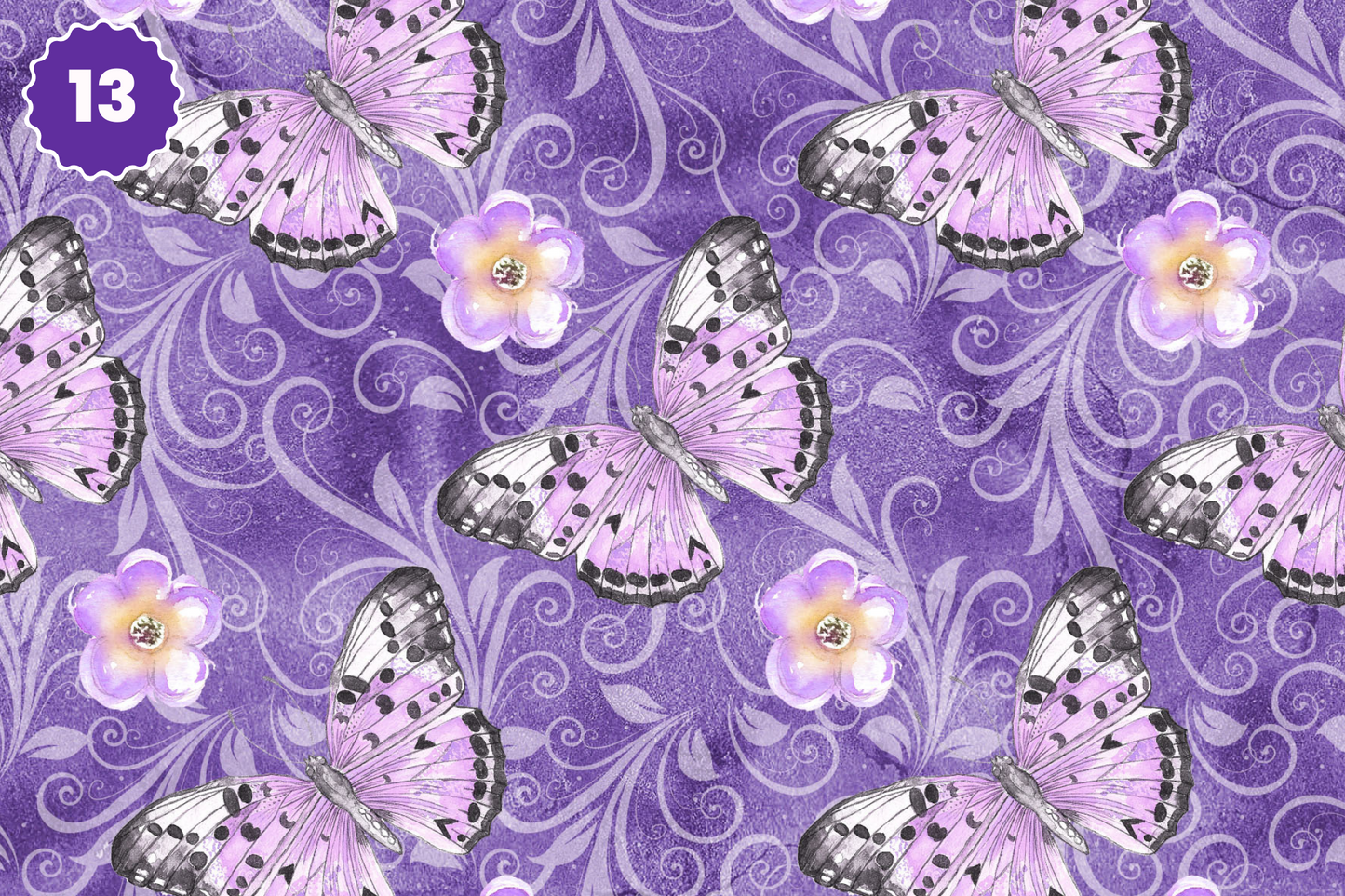 Purple Floral Easter - Adhesive Vinyl 12x12 Sheets - 16 Design Options