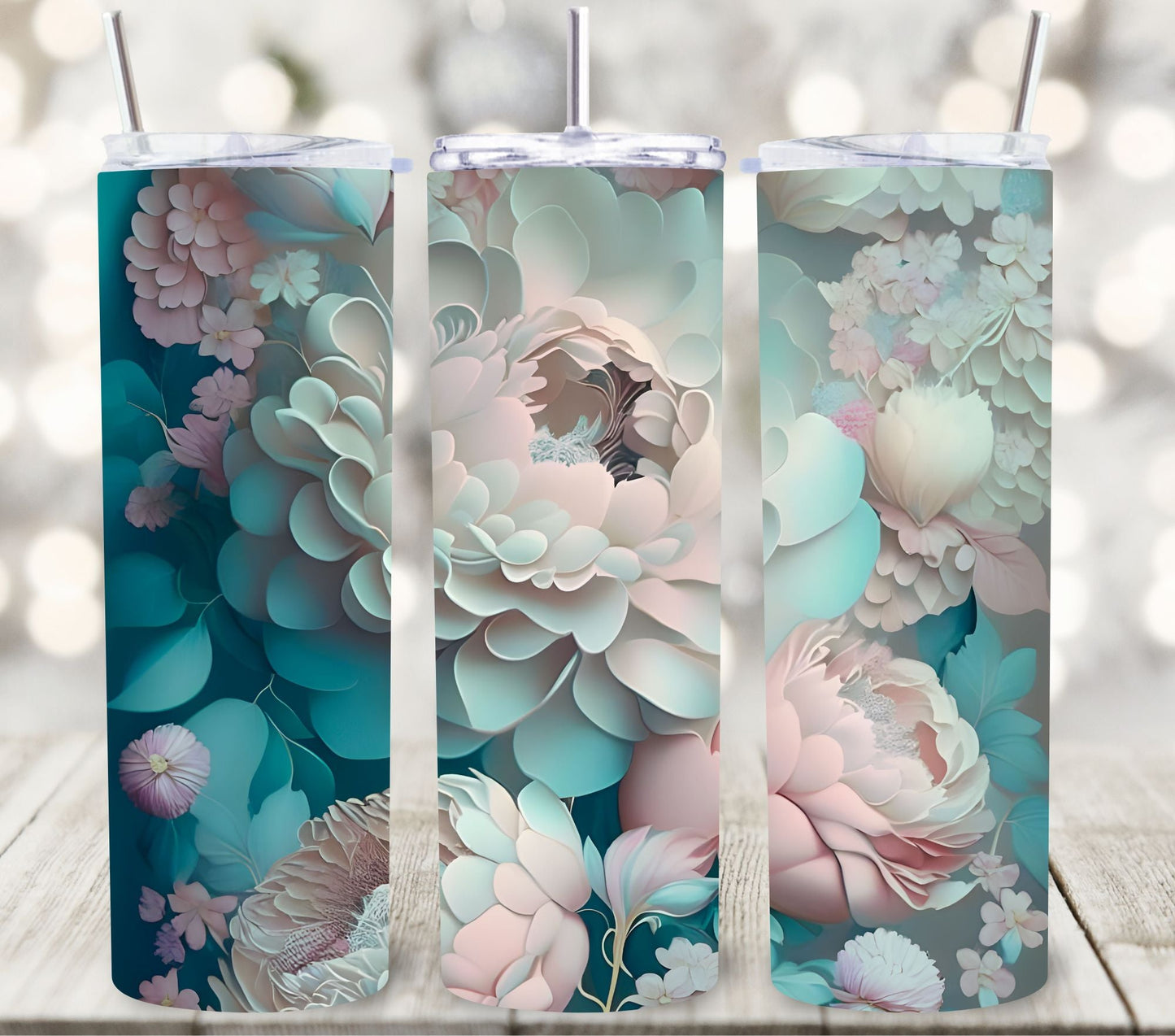 3D Flowers and roses - Adhesive Vinyl Wrap - 14 Designs