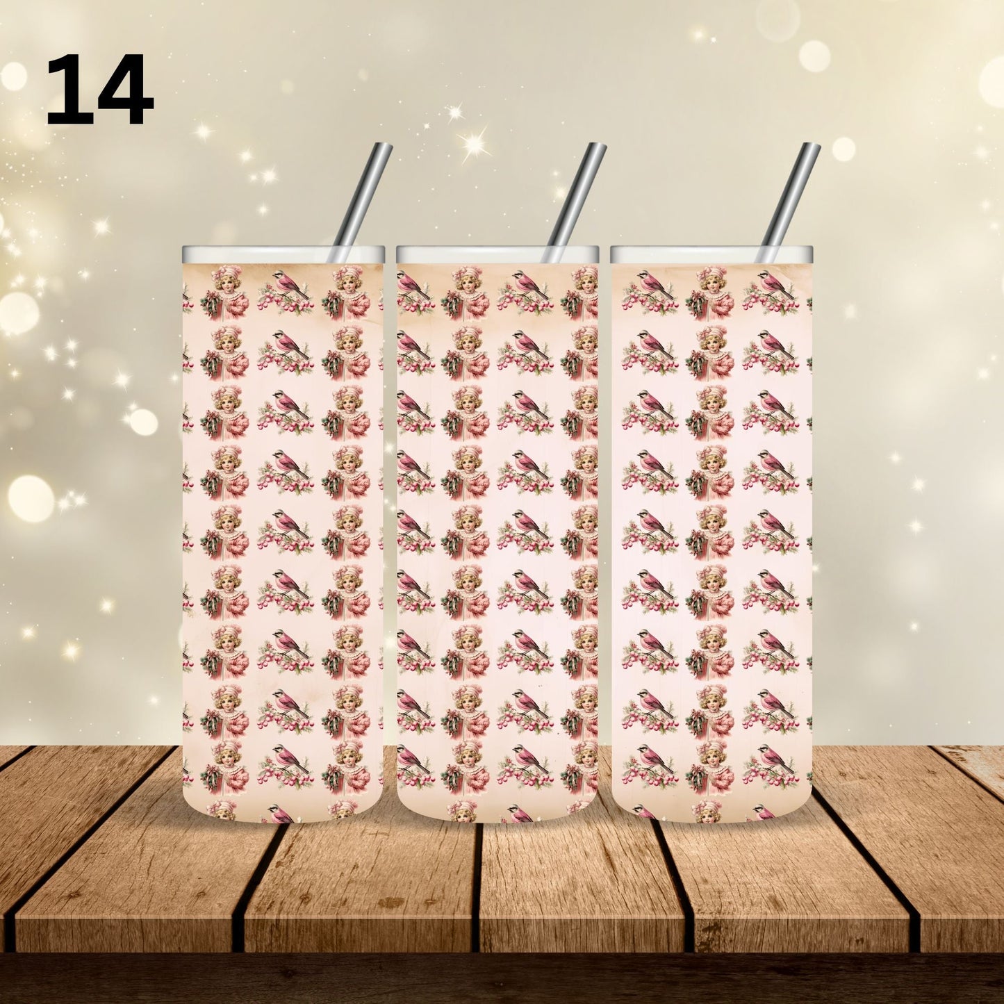 Vintage Christmas Paper - Adhesive Vinyl Wrap - 15 Designs