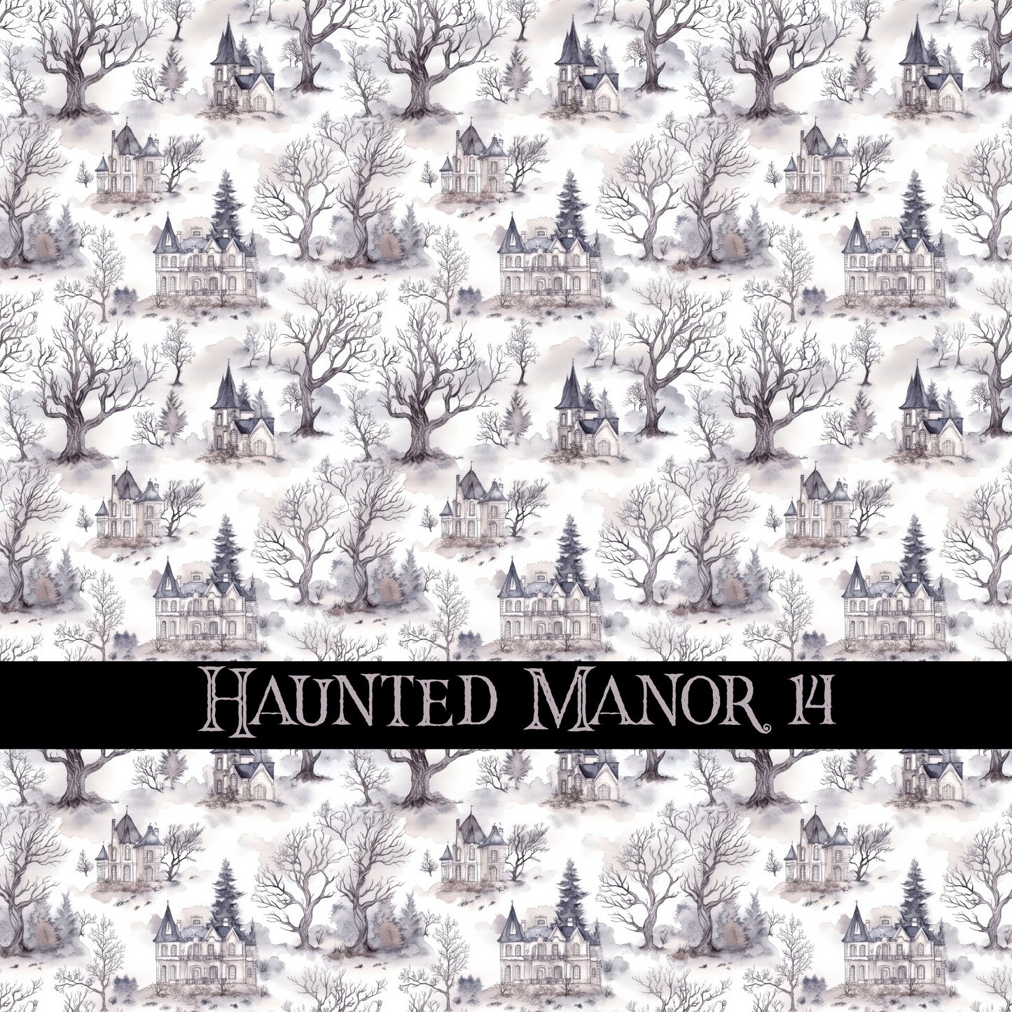 Haunted Manor Vinyl collection- 12x12 vinyl sheets-16 designs available