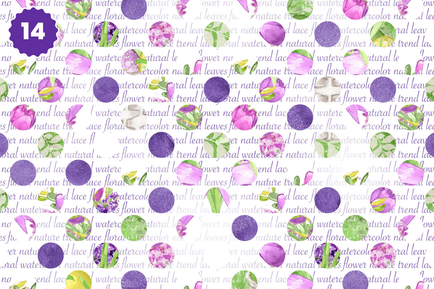 Purple Floral Easter - Adhesive Vinyl 12x12 Sheets - 16 Design Options