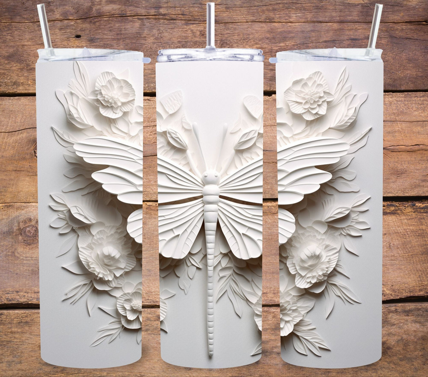 3D Dragonflies - Adhesive Vinyl Wrap - 8 designs