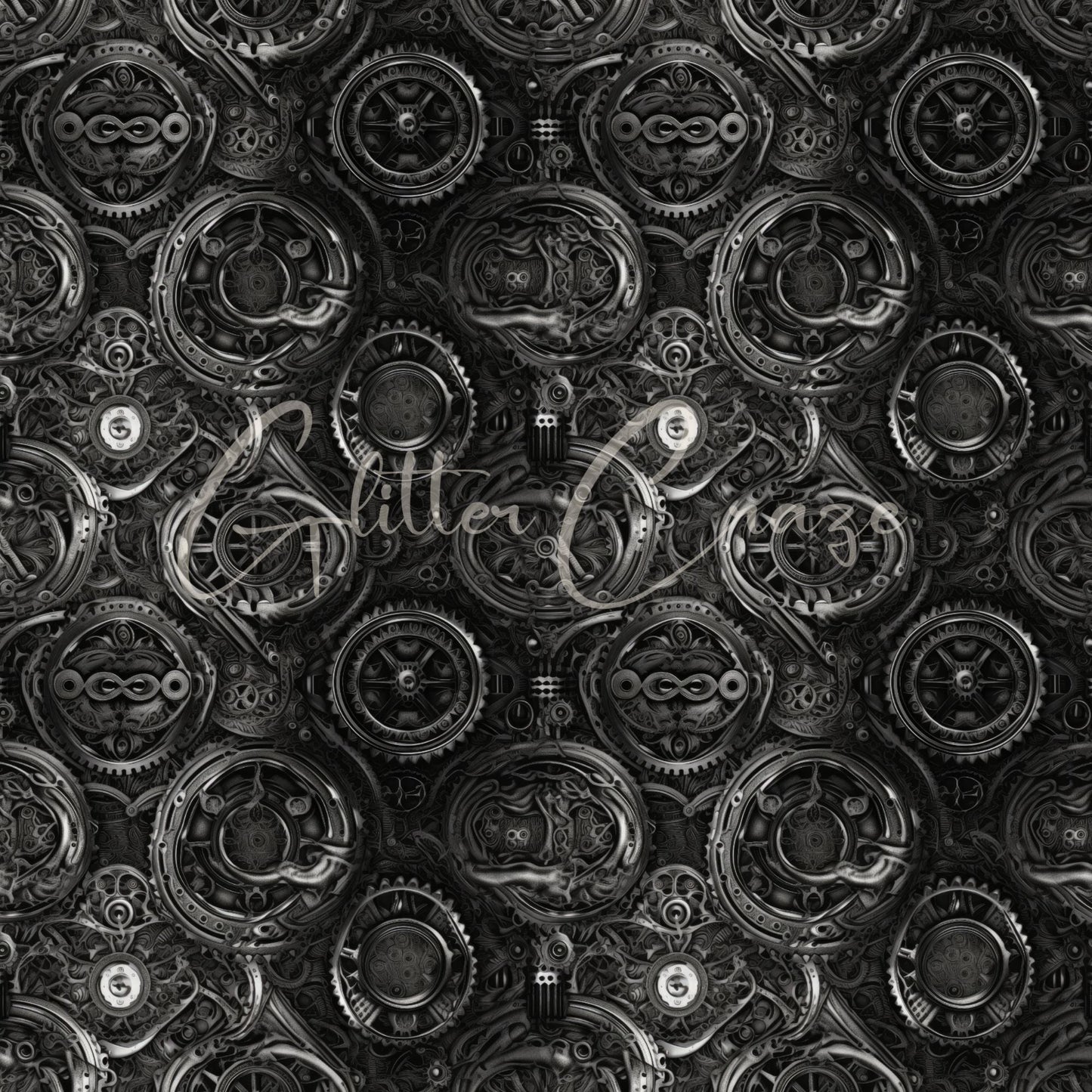 Steampunk Volume - Adhesive Vinyl 12x12 Sheets - 33 Prints