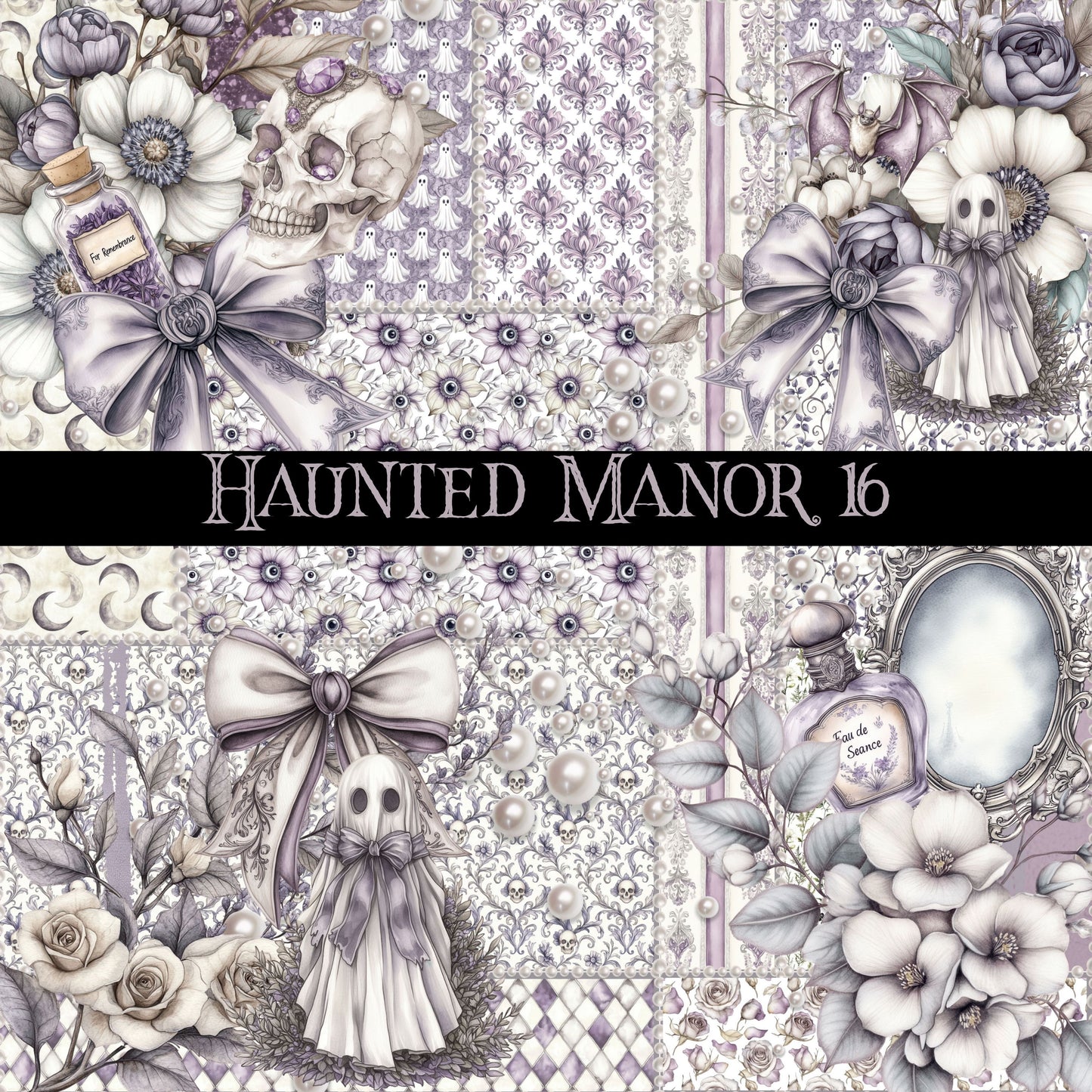 Haunted Manor Vinyl collection- 12x12 vinyl sheets-16 designs available