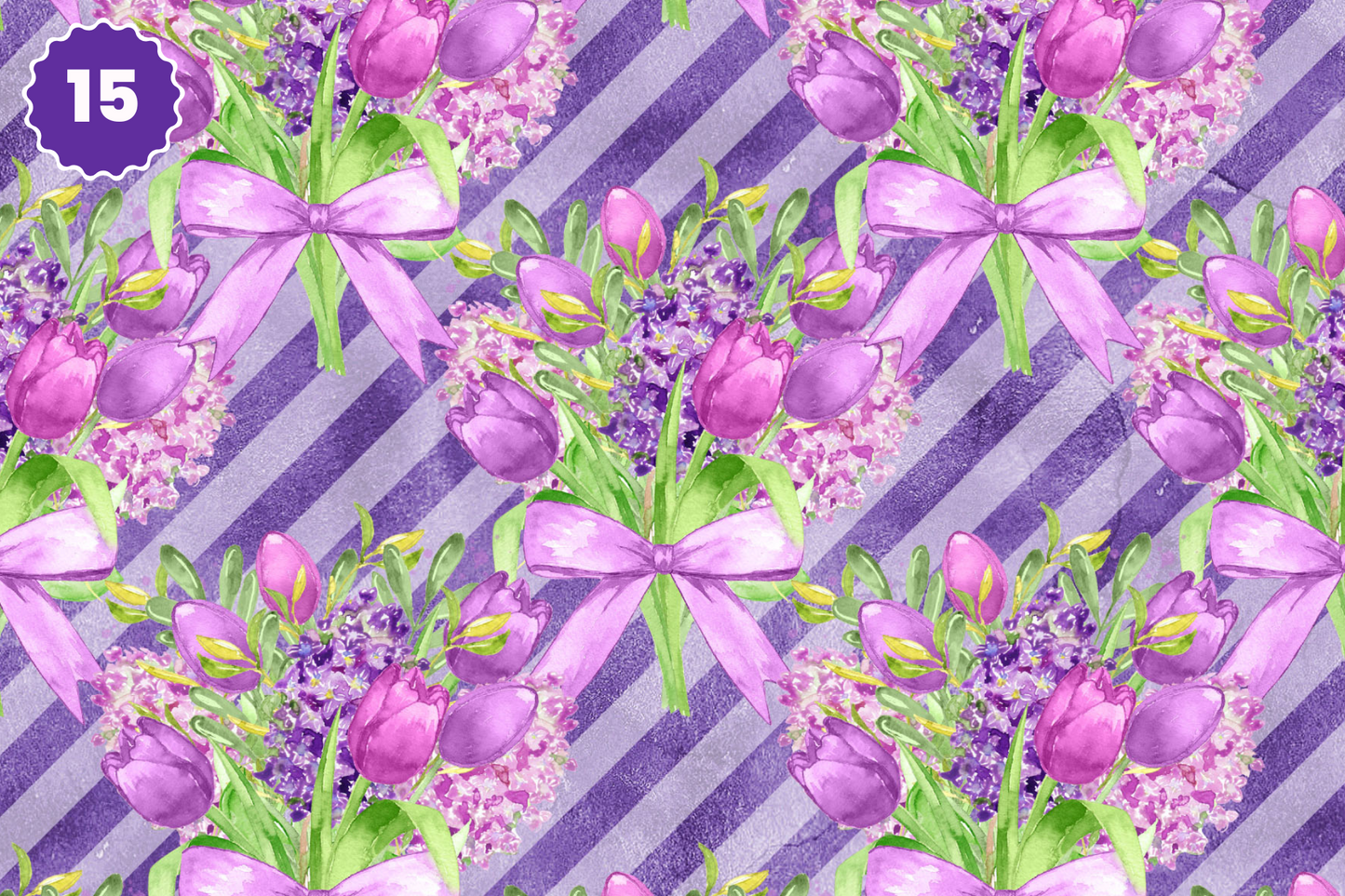 Purple Floral Easter - Adhesive Vinyl 12x12 Sheets - 16 Design Options
