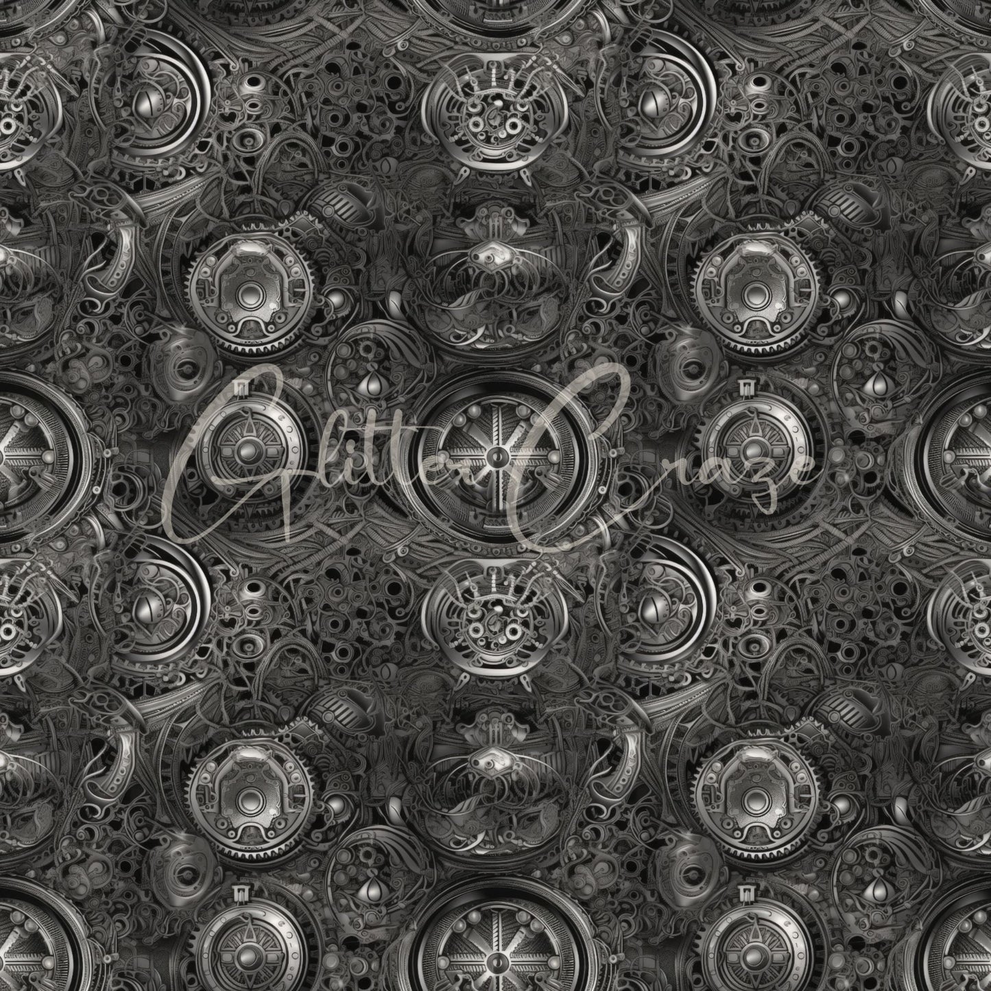 Steampunk Volume - Adhesive Vinyl 12x12 Sheets - 33 Prints