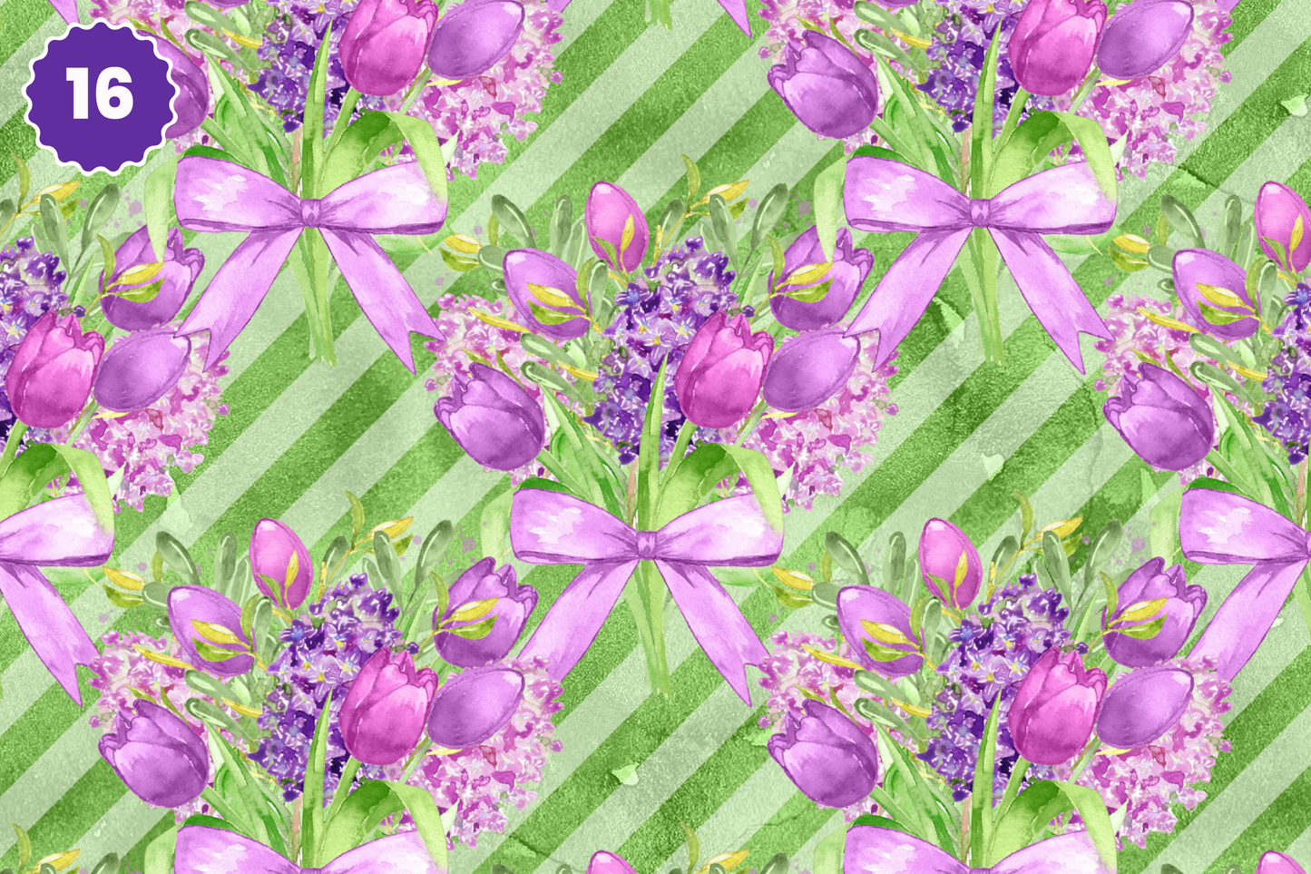 Purple Floral Easter - Adhesive Vinyl 12x12 Sheets - 16 Design Options