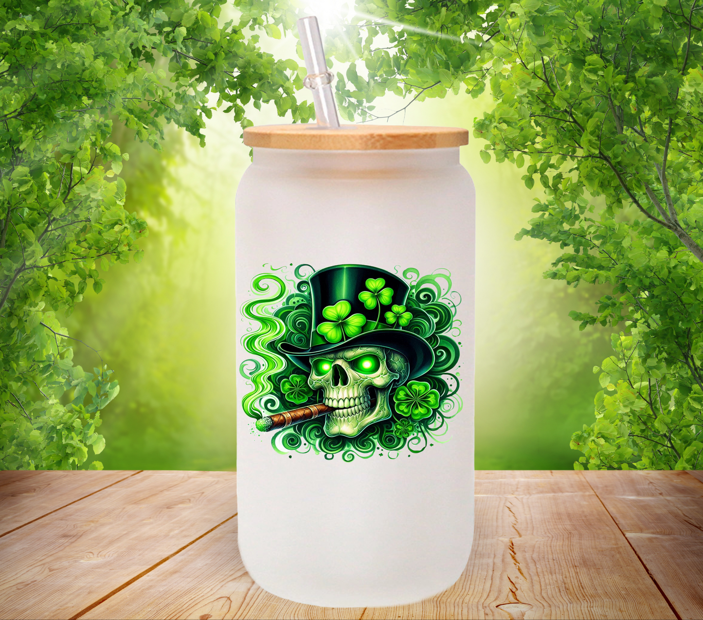 St Patricks' Day Skull - UV DTF Decal