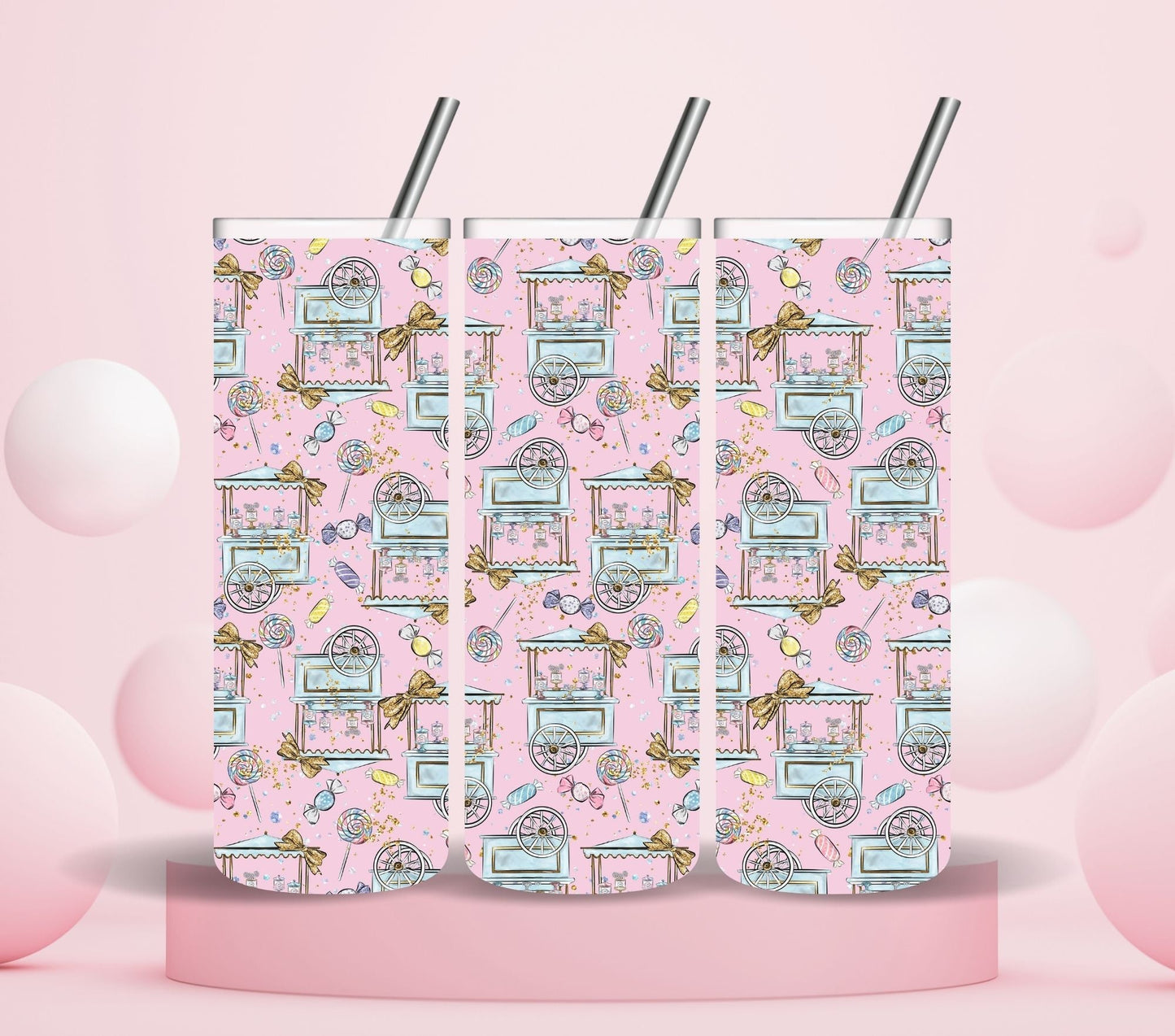 Sugar Rush - Adhesive Vinyl Wrap Vinyl Tumbler wrap Collection- 10 Prints