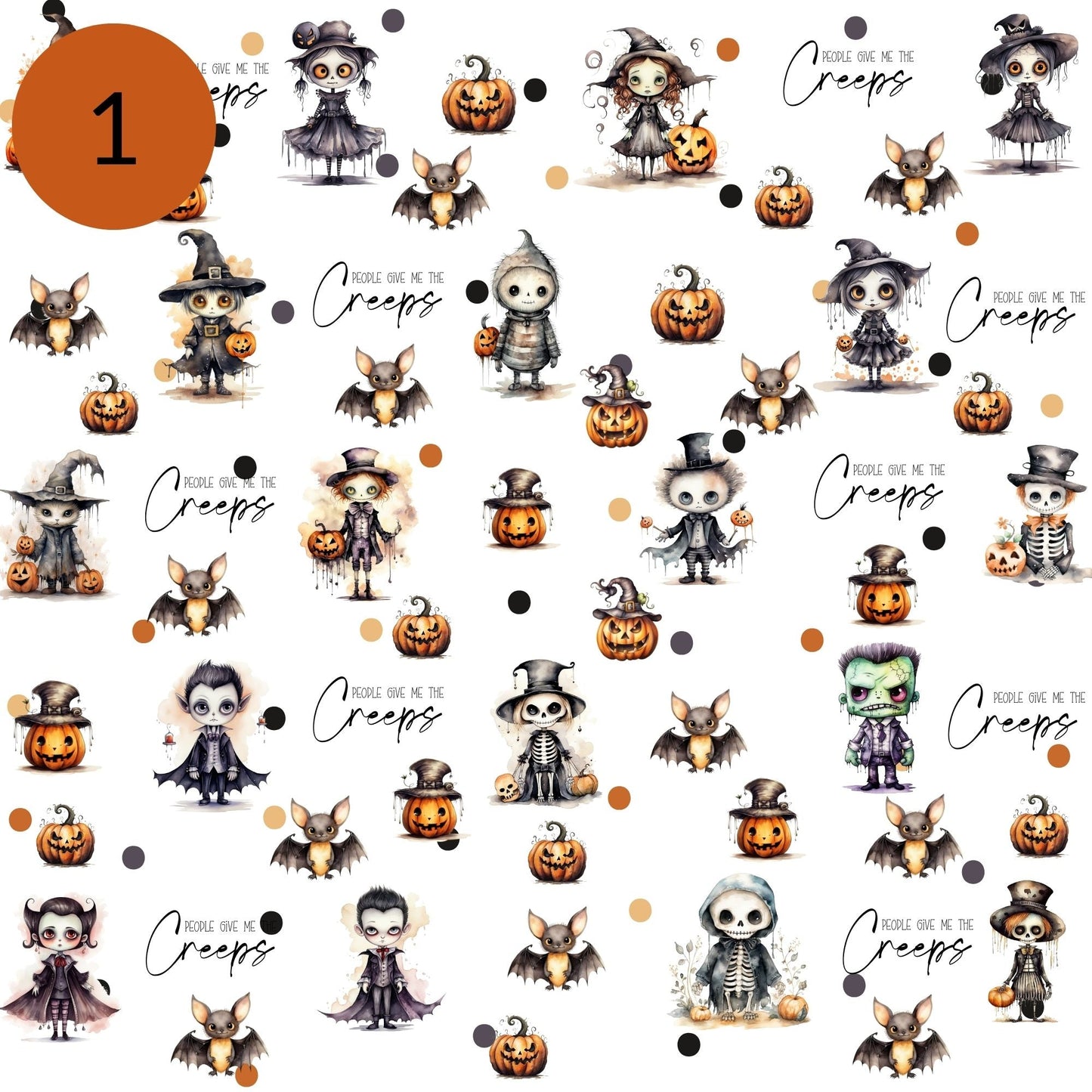 People Give me the creeps Vinyl collection - Adhesive Vinyl 12x12 Sheets - 20 Designs