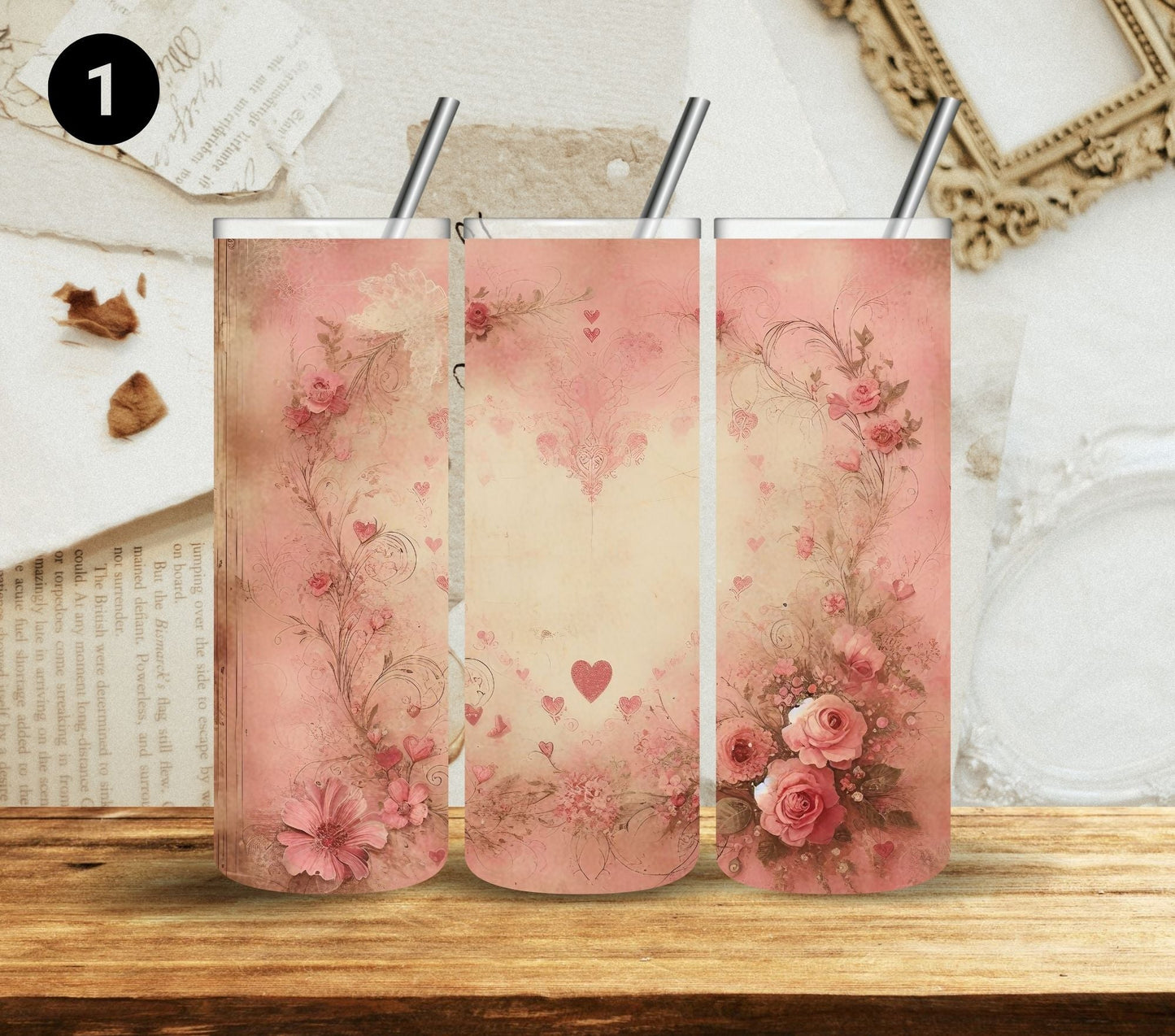 Romantic Valentine -Adhesive Vinyl Wraps - 10 Design Options