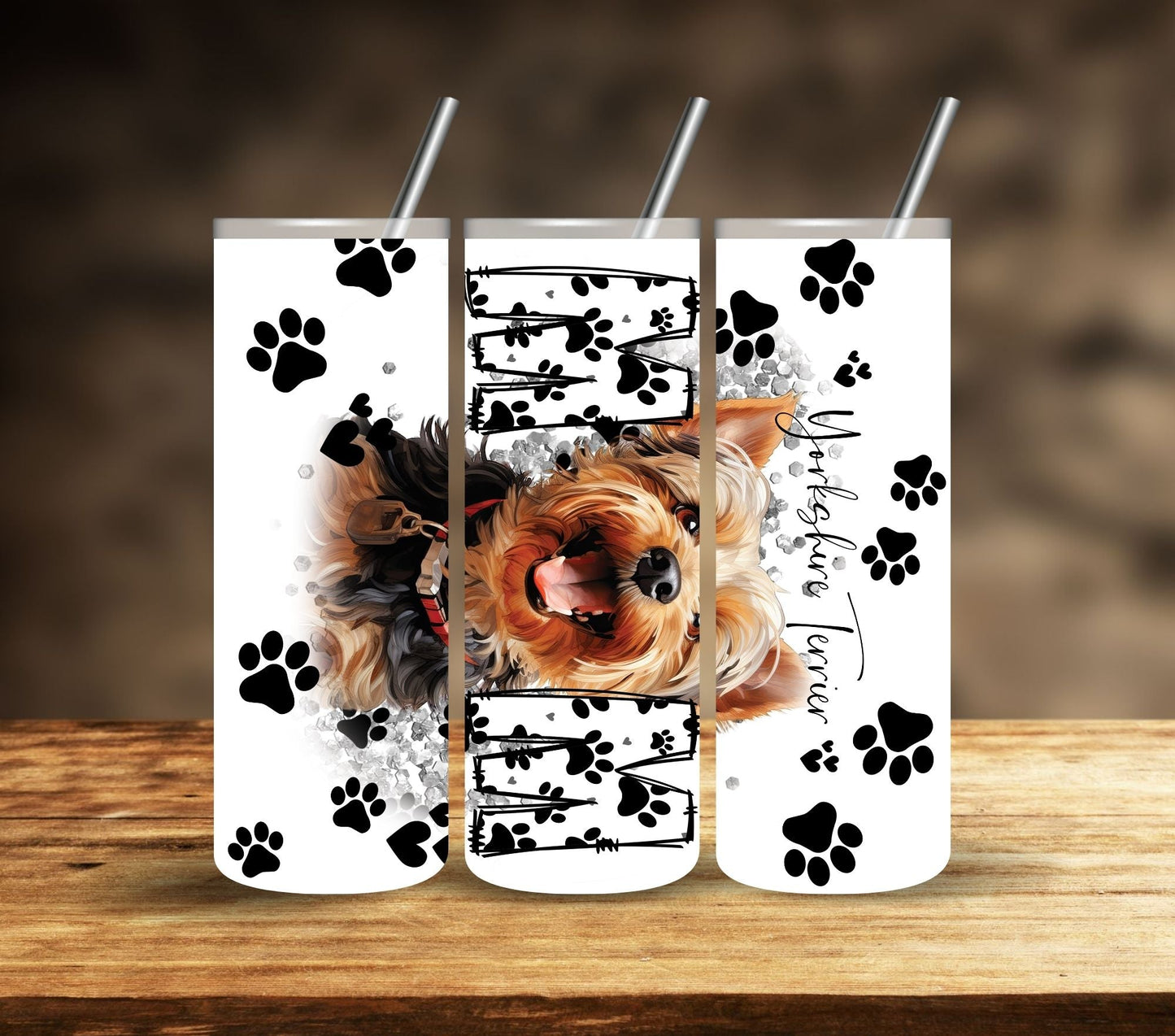 Yorkie Mom - Adhesive Vinyl Wrap