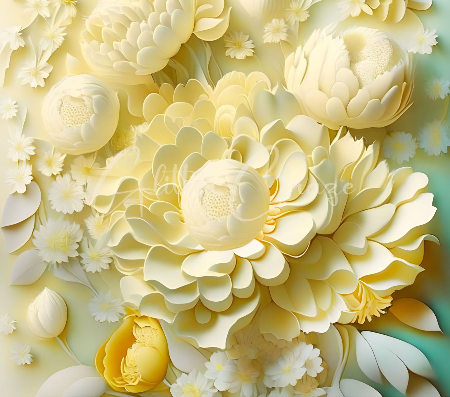 3D Flowers and roses - Adhesive Vinyl Wrap - 14 Designs