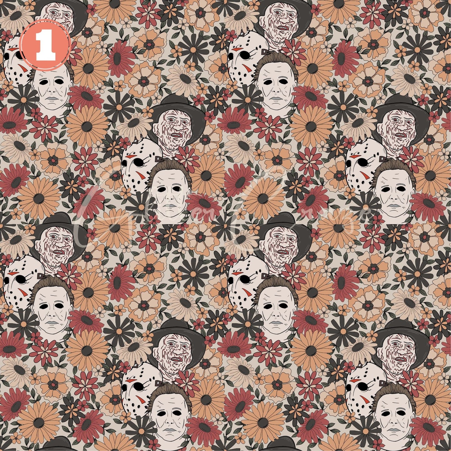 Boho Horror - Adhesive Vinyl 12x12 Sheets - 4 Designs