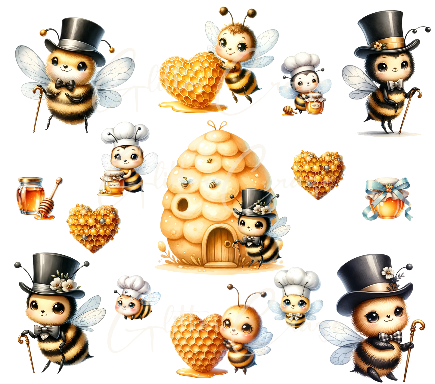 Bougie Bee - UV DTF Decal Sheets- 2 Designs