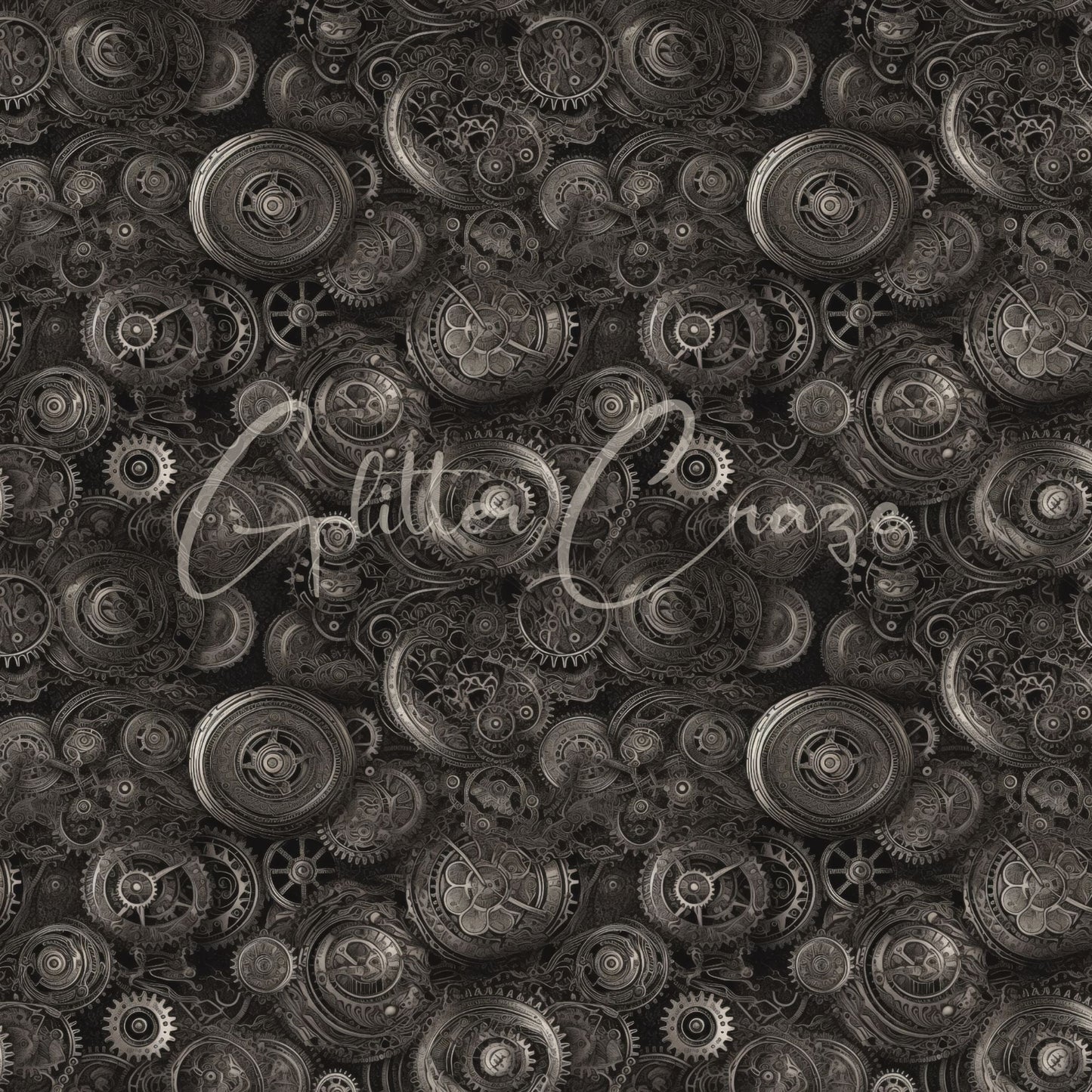 Steampunk Volume - Adhesive Vinyl 12x12 Sheets - 33 Prints
