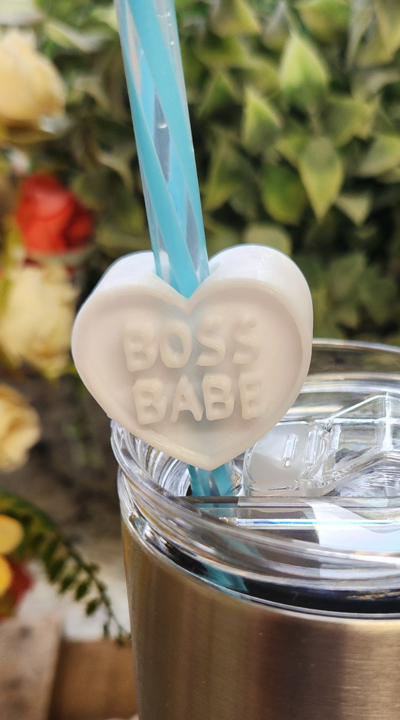 Conversation Hearts - Straw Toppers