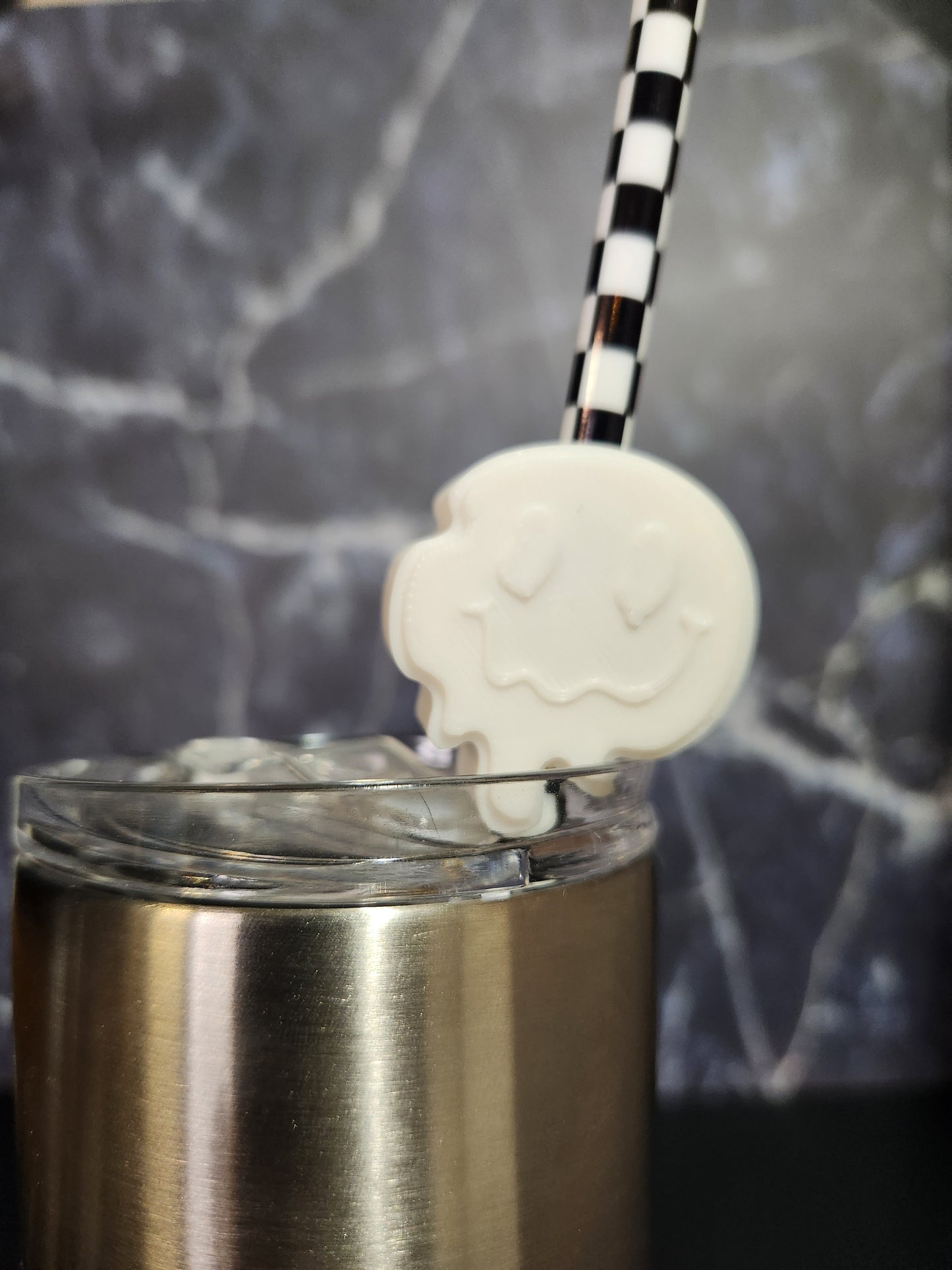 Melted Smiley Face - Straw Topper