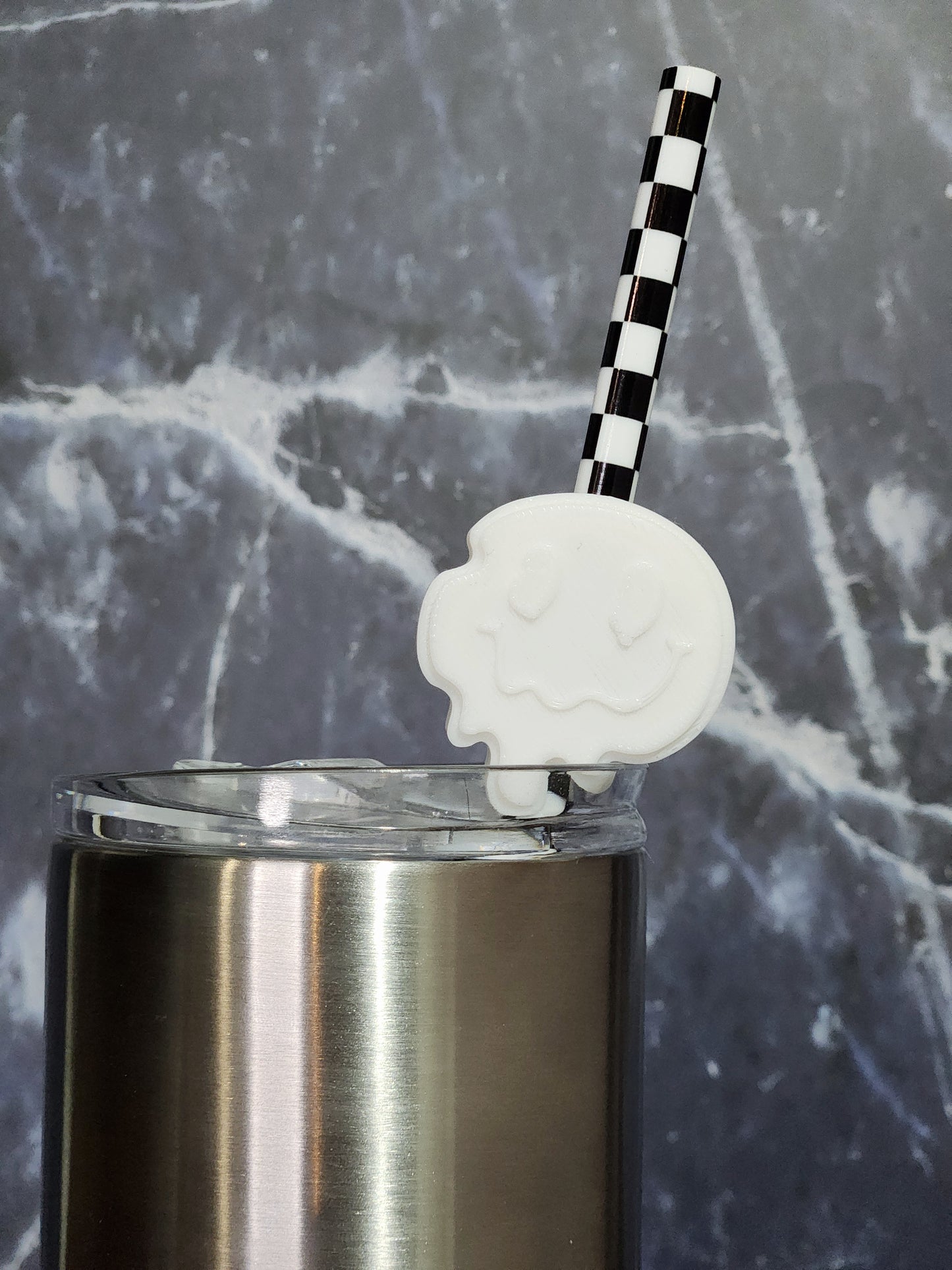 Melted Smiley Face - Straw Topper
