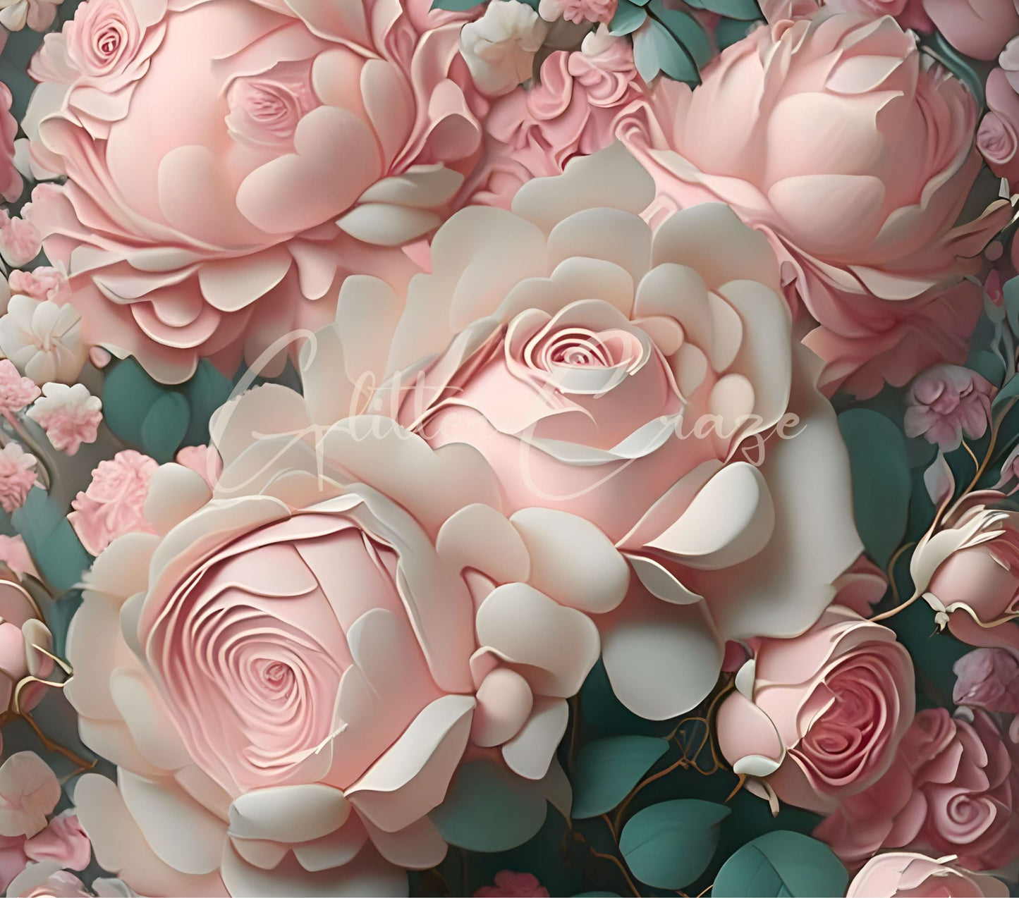 3D Flowers and roses - Adhesive Vinyl Wrap - 14 Designs