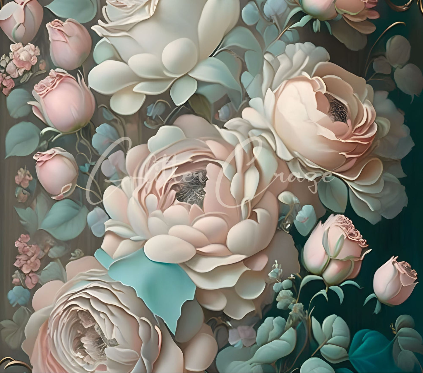 3D Flowers and roses - Adhesive Vinyl Wrap - 14 Designs