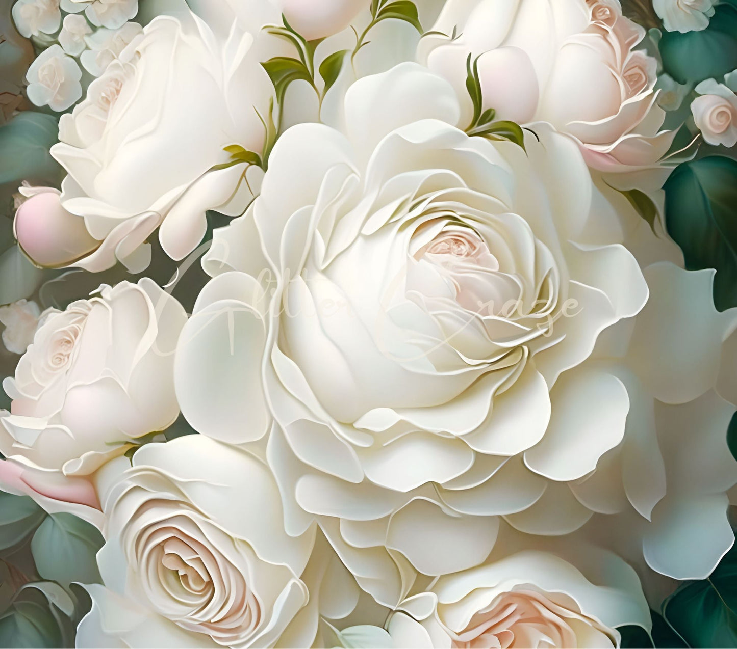 3D Flowers and roses - Adhesive Vinyl Wrap - 14 Designs