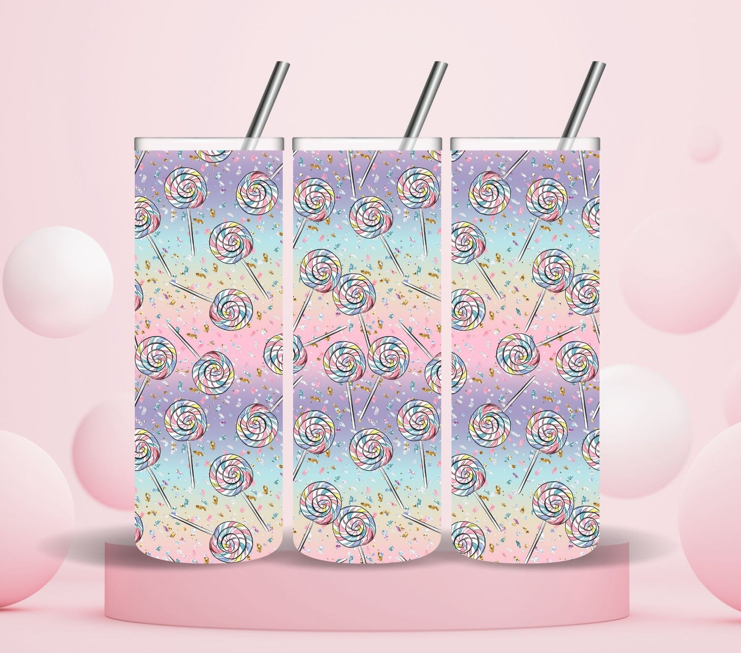 Sugar Rush - Adhesive Vinyl Wrap Vinyl Tumbler wrap Collection- 10 Prints