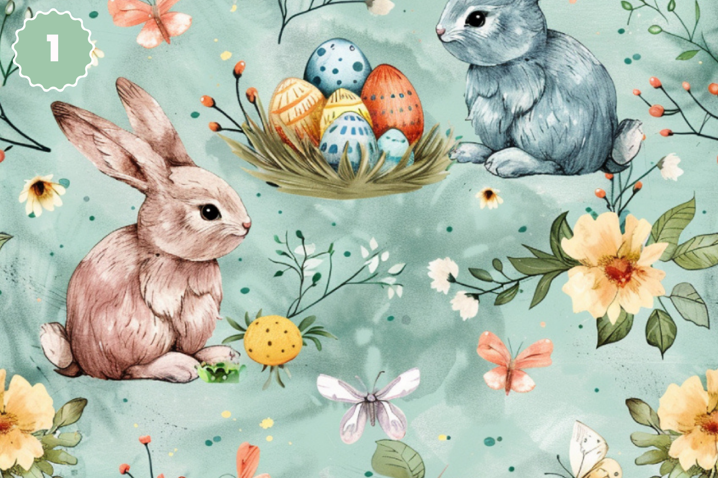Vintage Easter - Adhesive Vinyl 12x12 Sheets - 6 Design Options