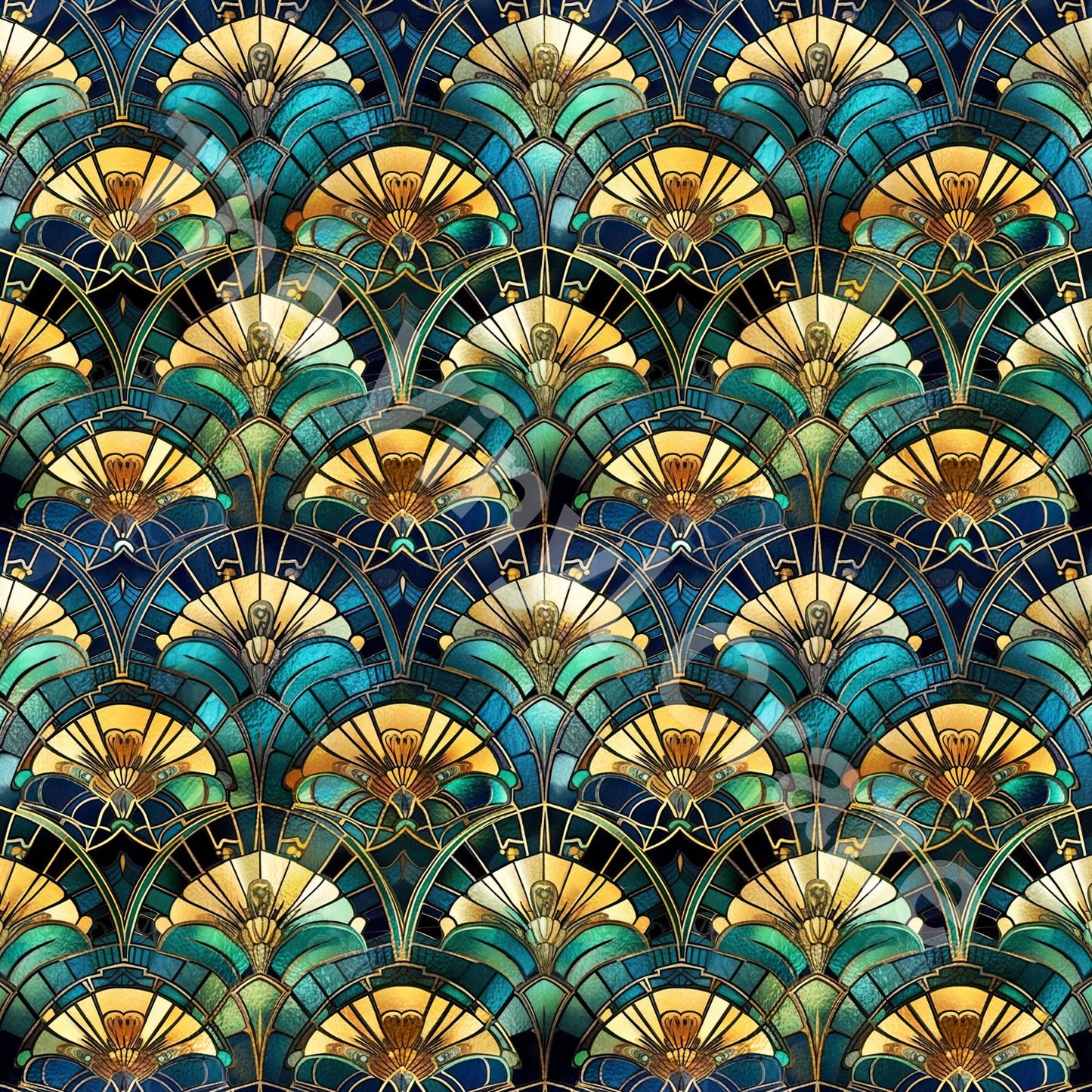 Stained Peacock - Adhesive Vinyl Wrap and 12x12 Sheets - 12 Design Options