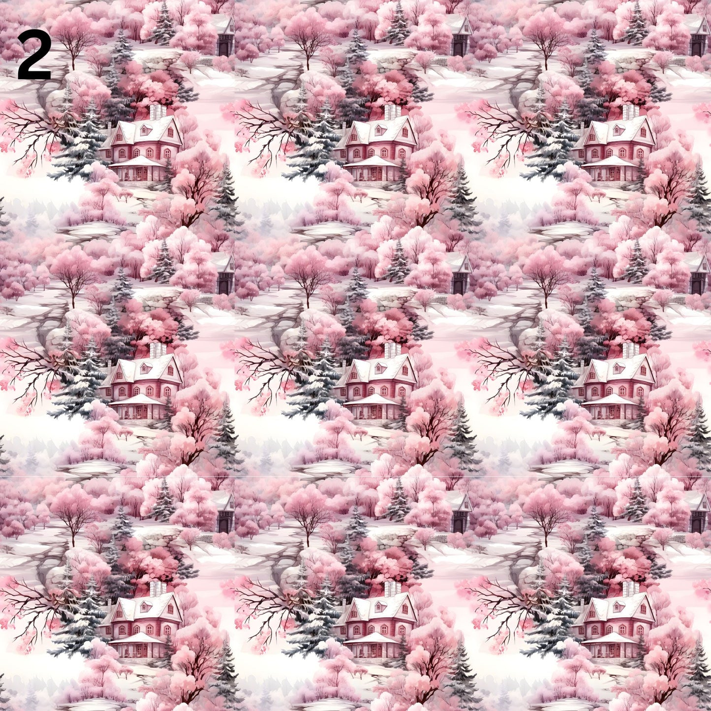 Rustic Pink Christmas Collection - Adhesive Vinyl 12x12 sheets - 20 Prints