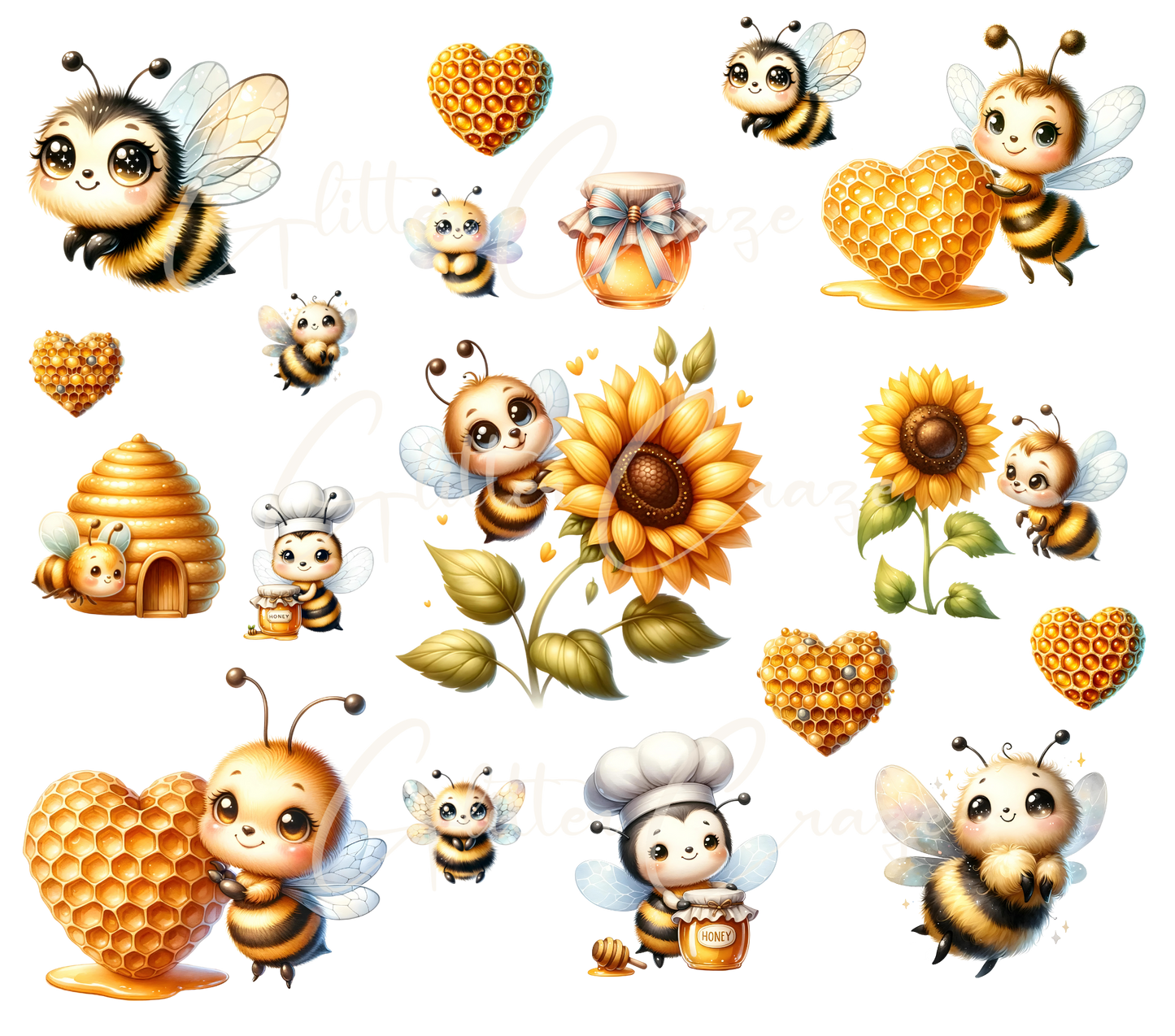 Bougie Bee - UV DTF Decal Sheets- 2 Designs