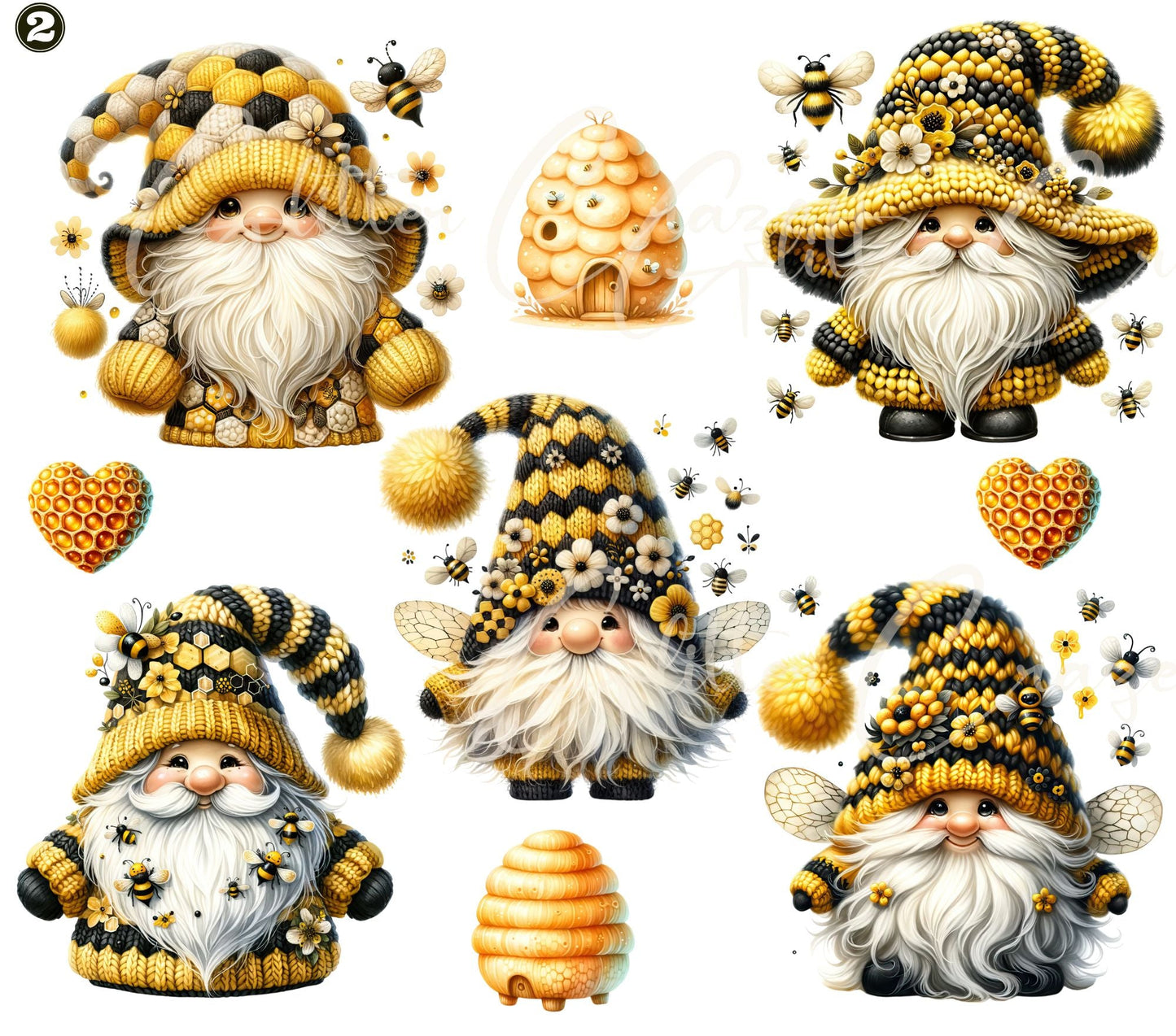 Bee Gnome - UV DTF Decal sheets- 2 Designs