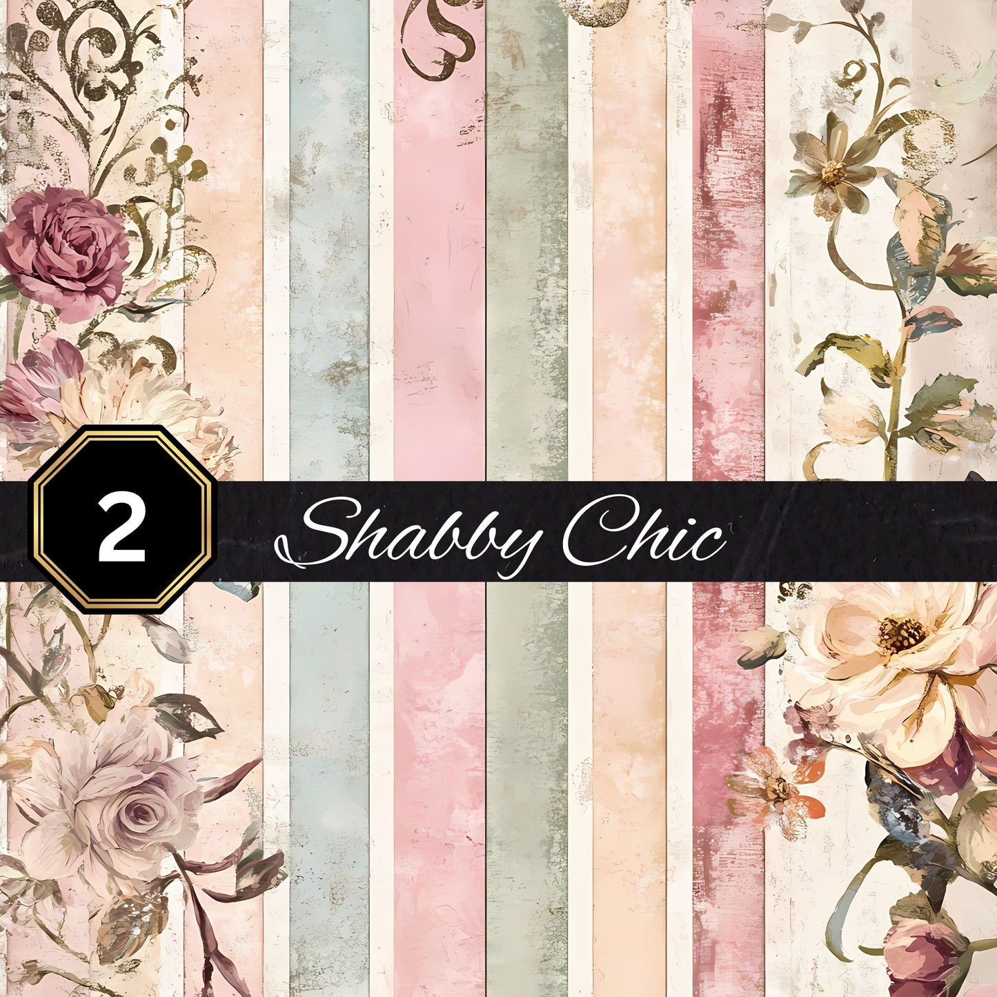 Shabby Vinyl collection- 12x12 vinyl sheets-9 designs available