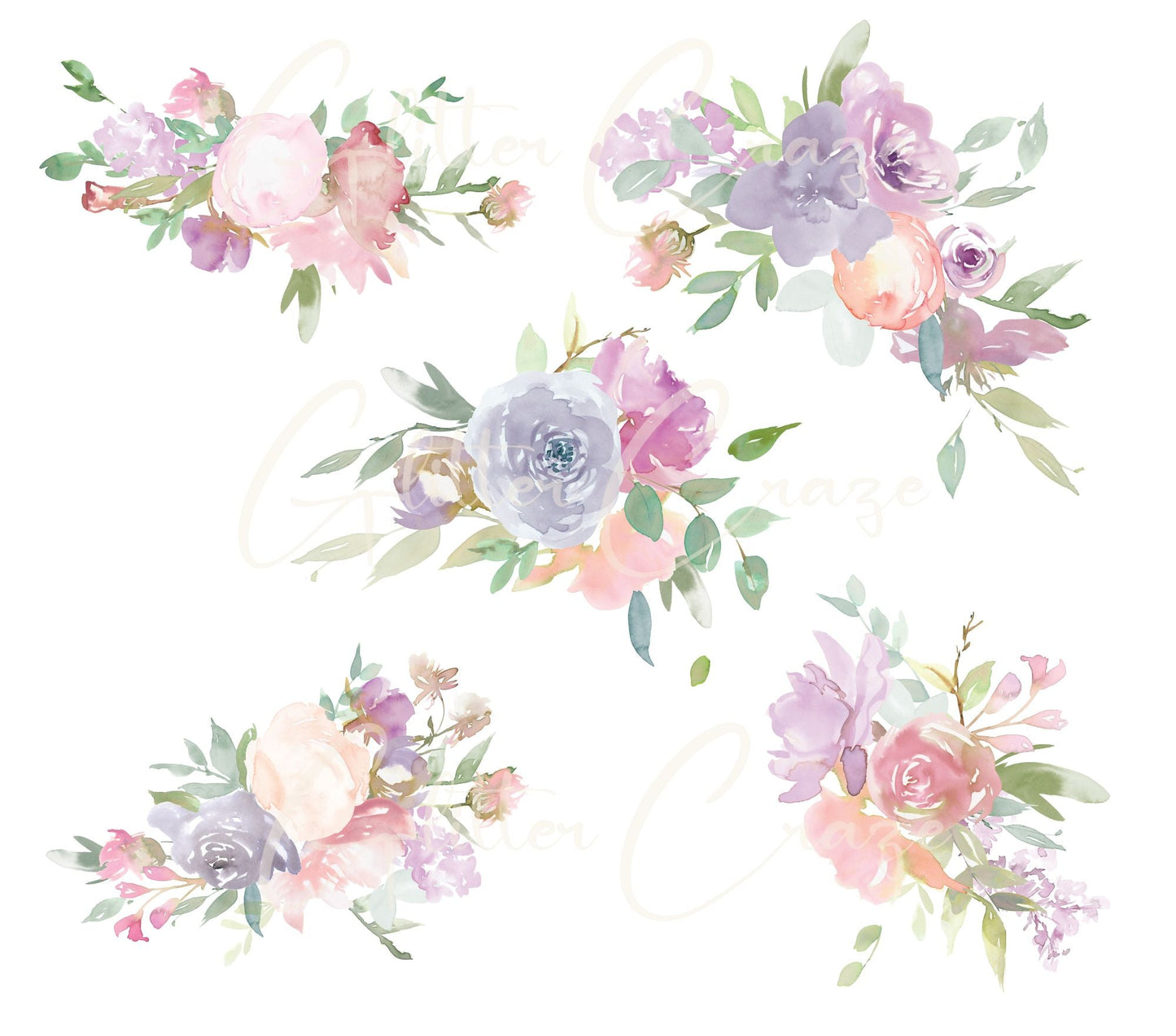 Hand Painted Floral - UV DTF Decal sheets - 2 Options