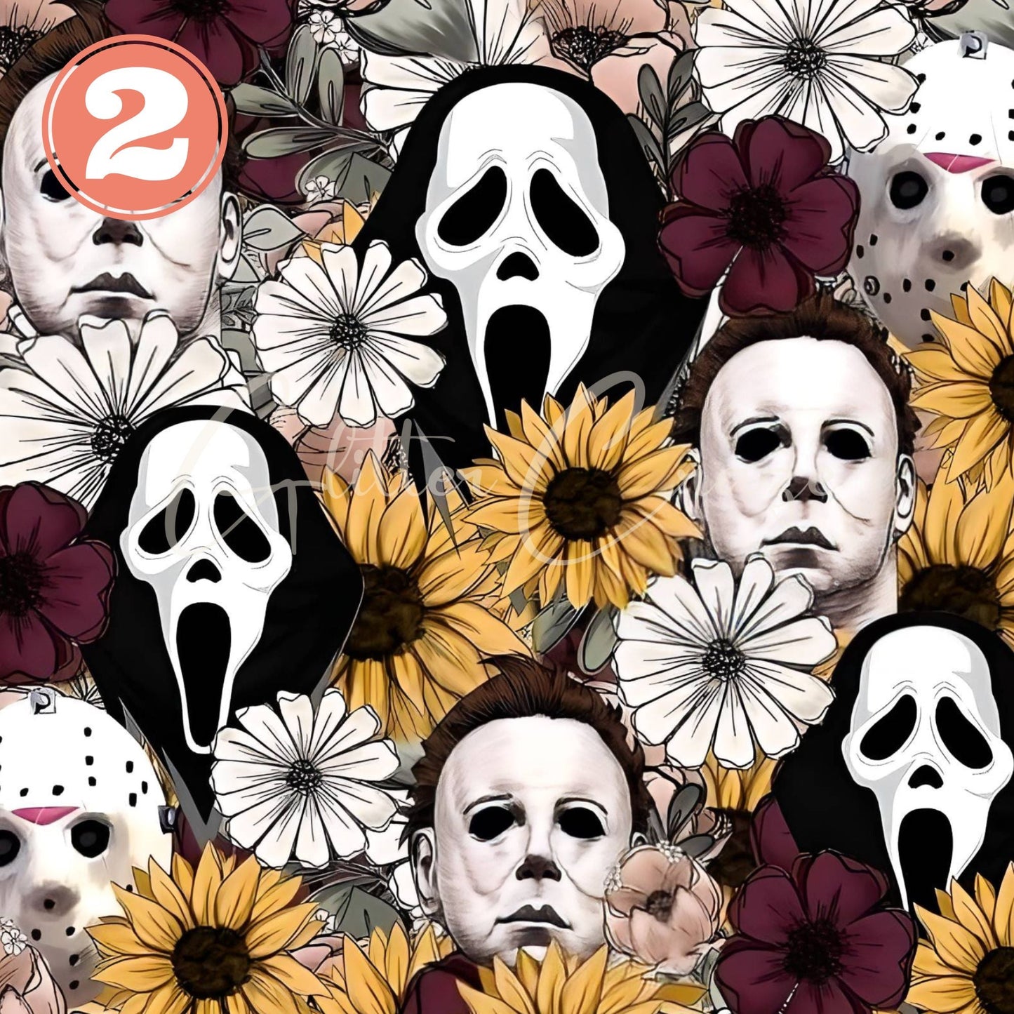 Boho Horror - Adhesive Vinyl 12x12 Sheets - 4 Designs