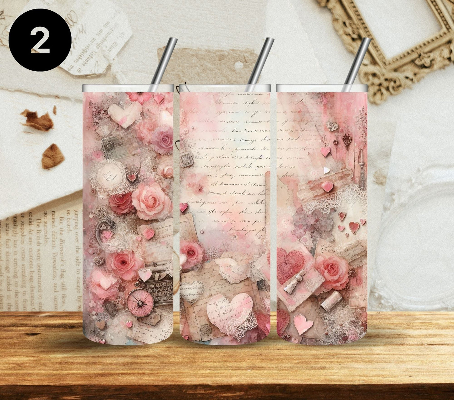 Romantic Valentine -Adhesive Vinyl Wraps - 10 Design Options