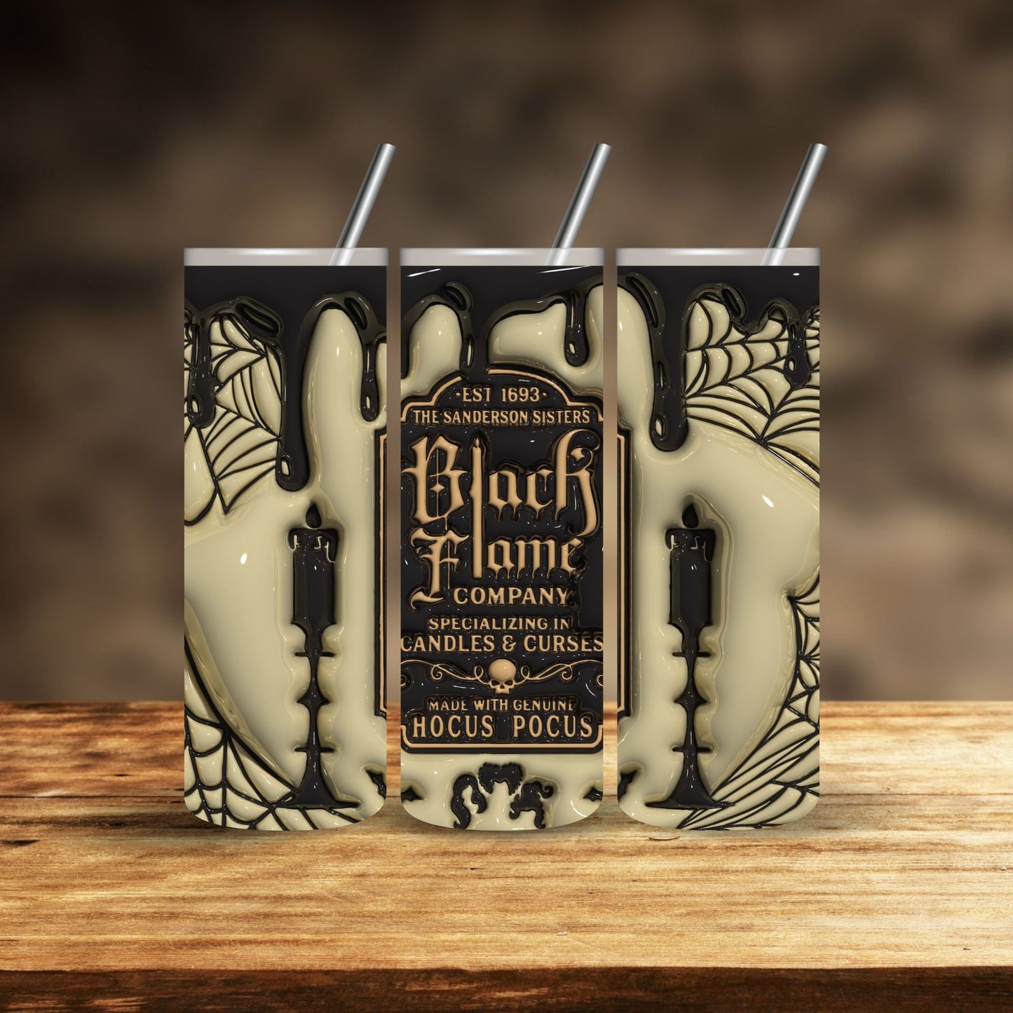 3D Black Flame - Adhesive Vinyl Wrap